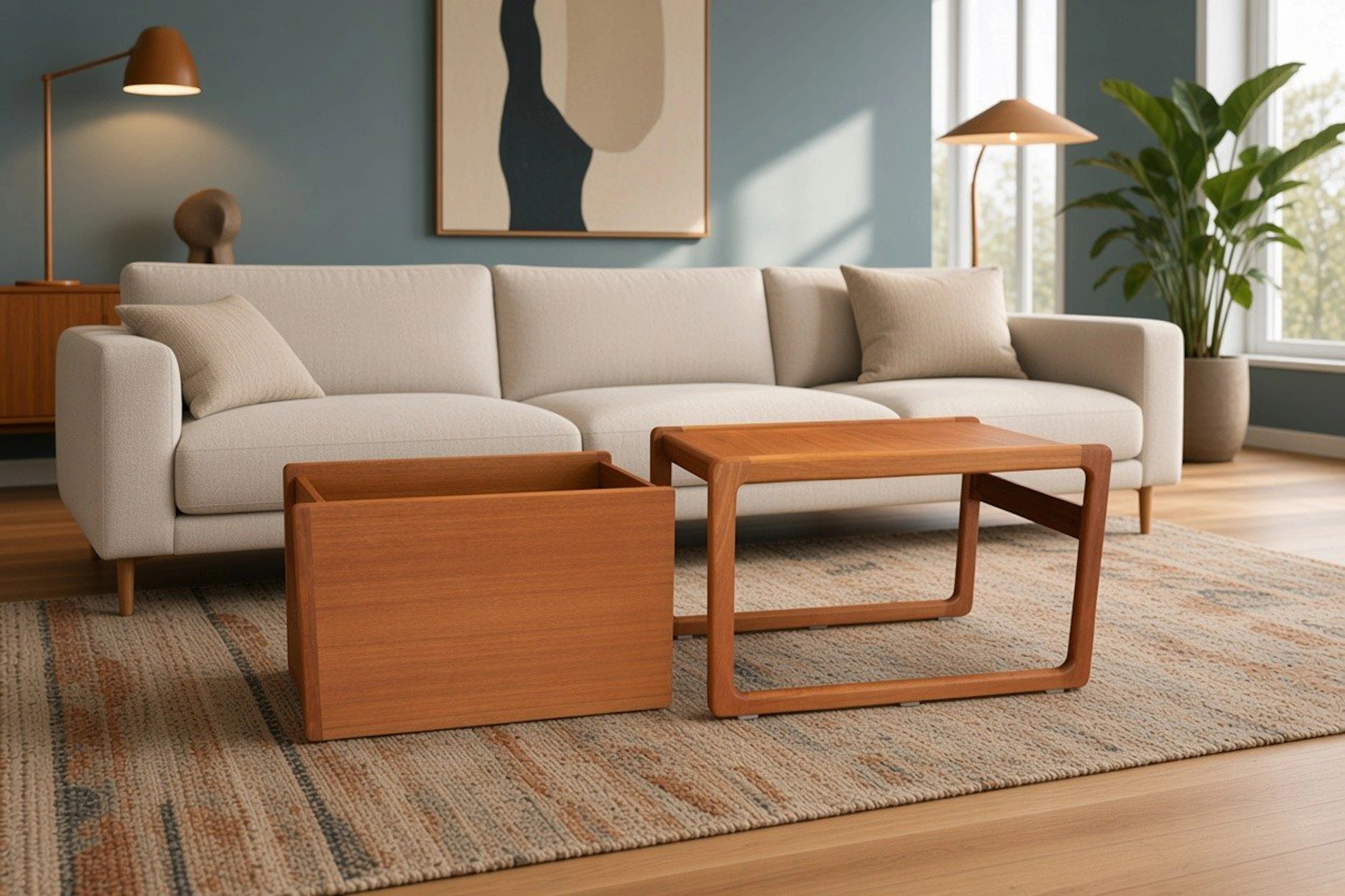 Dansk barvagn i teak – förvaring och elegant sidobord i ett