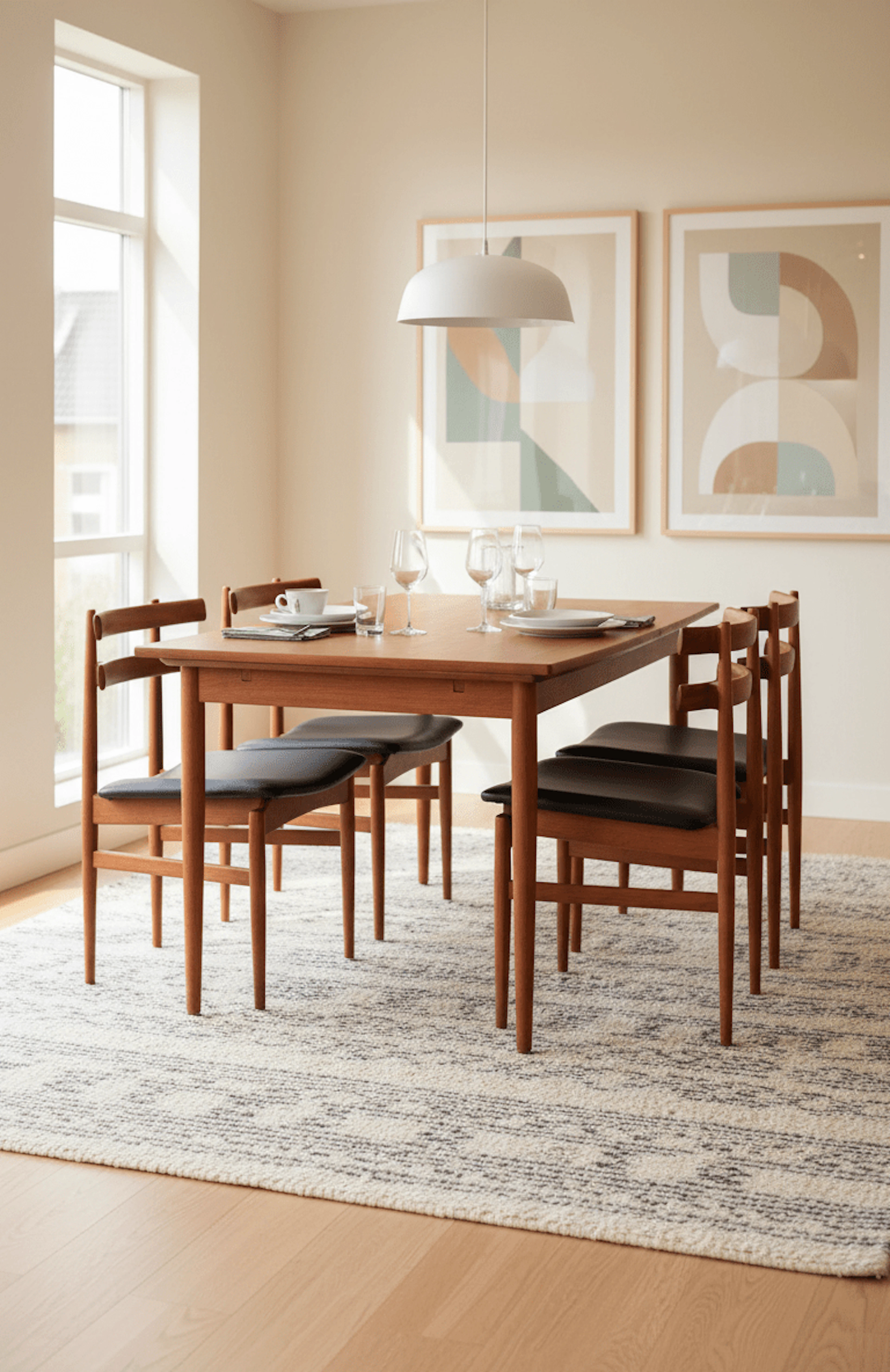 Poul Hundevad stol modell 30 i teak och skinn. 49 cm bred