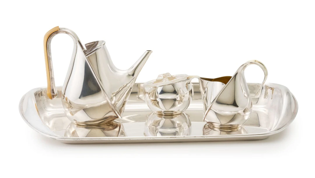 An 'Oronda' electro-plated Britannia metal tea service, Oscar Tusquets