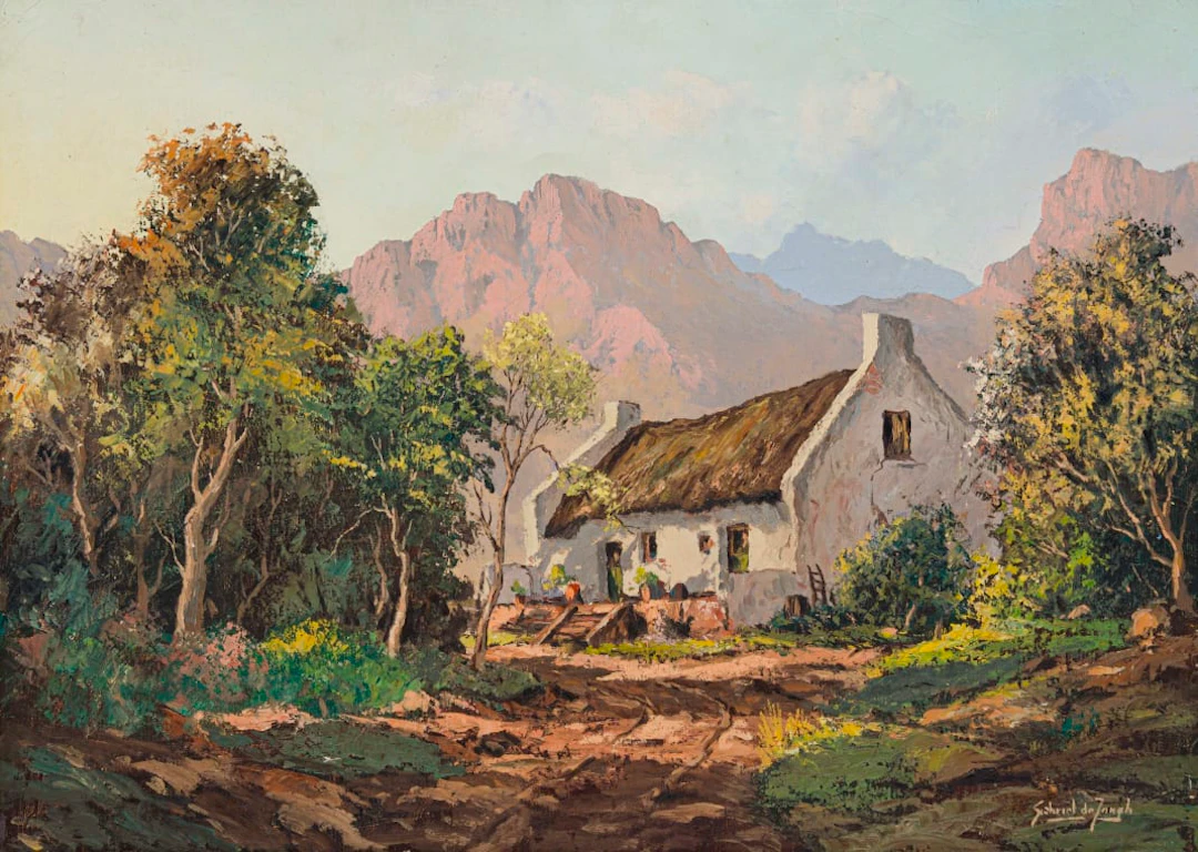 Gabriel de Jongh; Landscape with Cottage