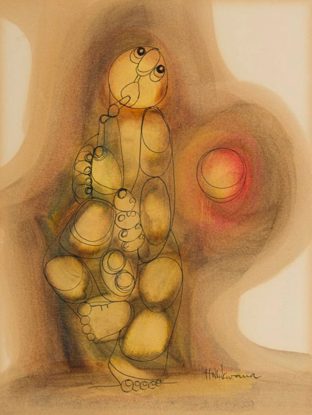 Hargreaves Ntukwana; Untitled (Abstracted Figure)