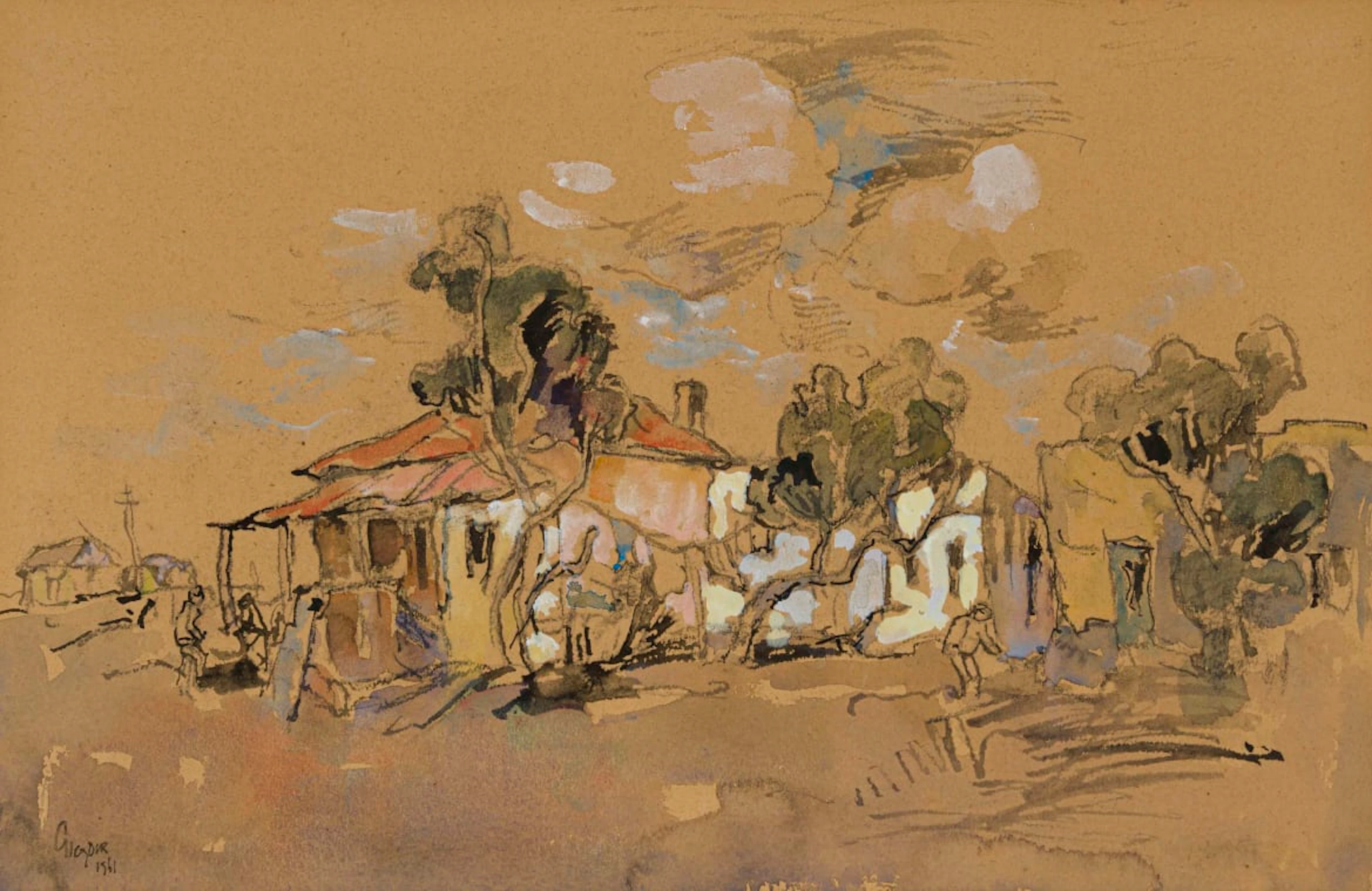 Gregoire Boonzaier; Buildings with Trees