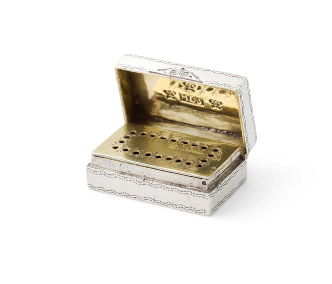 A Cape silver vinaigrette, Marthinus Lourens Smith, c.1757-1806