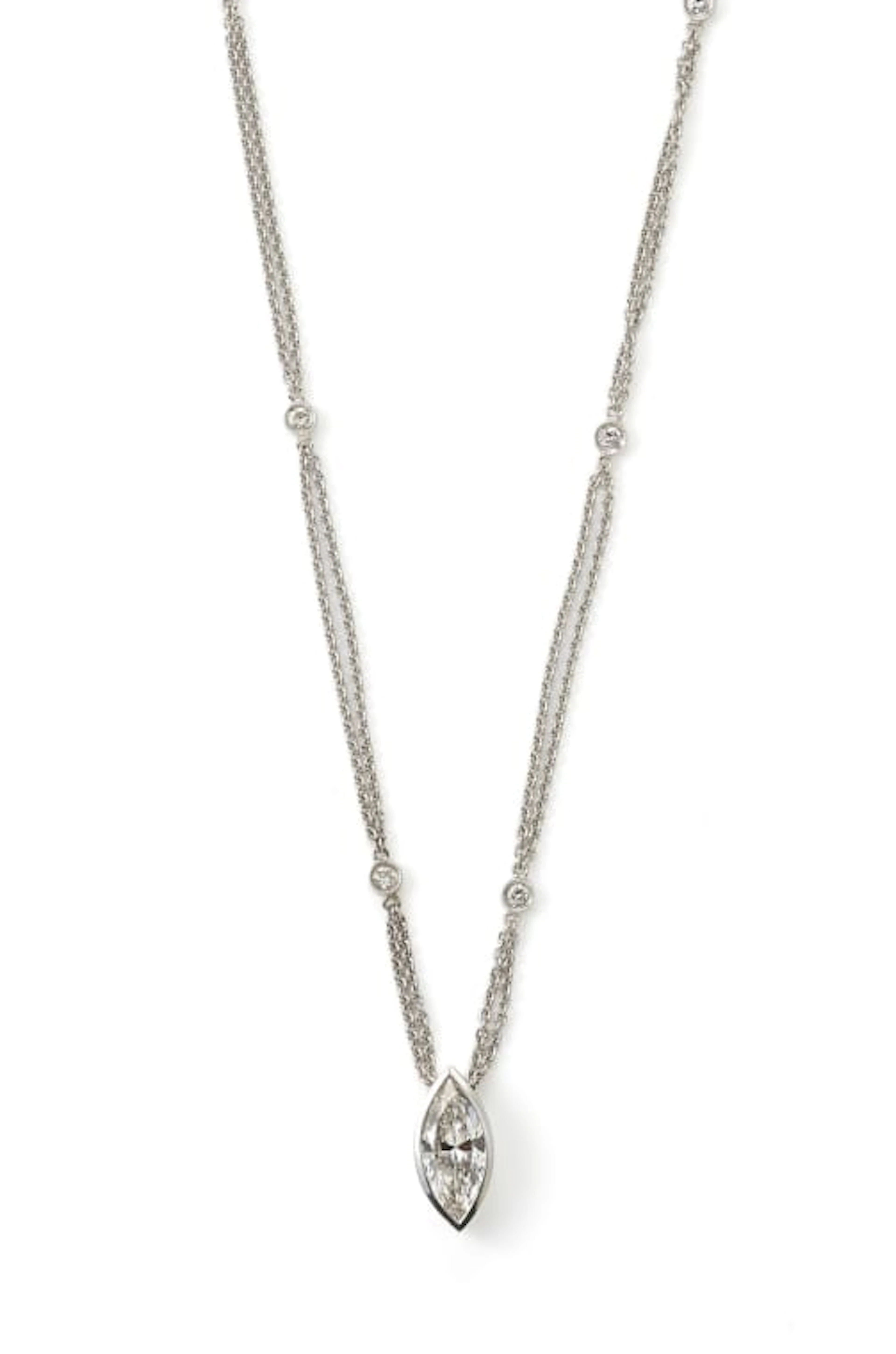 Marquise diamond necklace