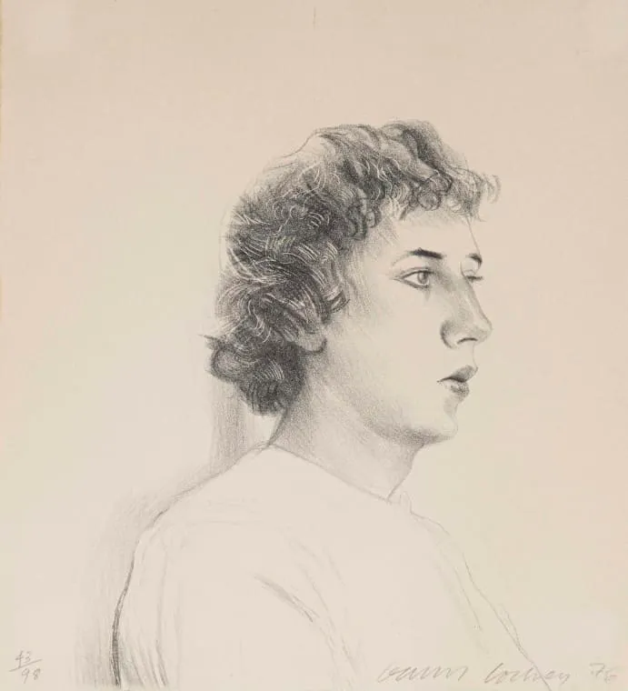 David Hockney; Small Head of Gregory, from Friends portfolio (Scottish