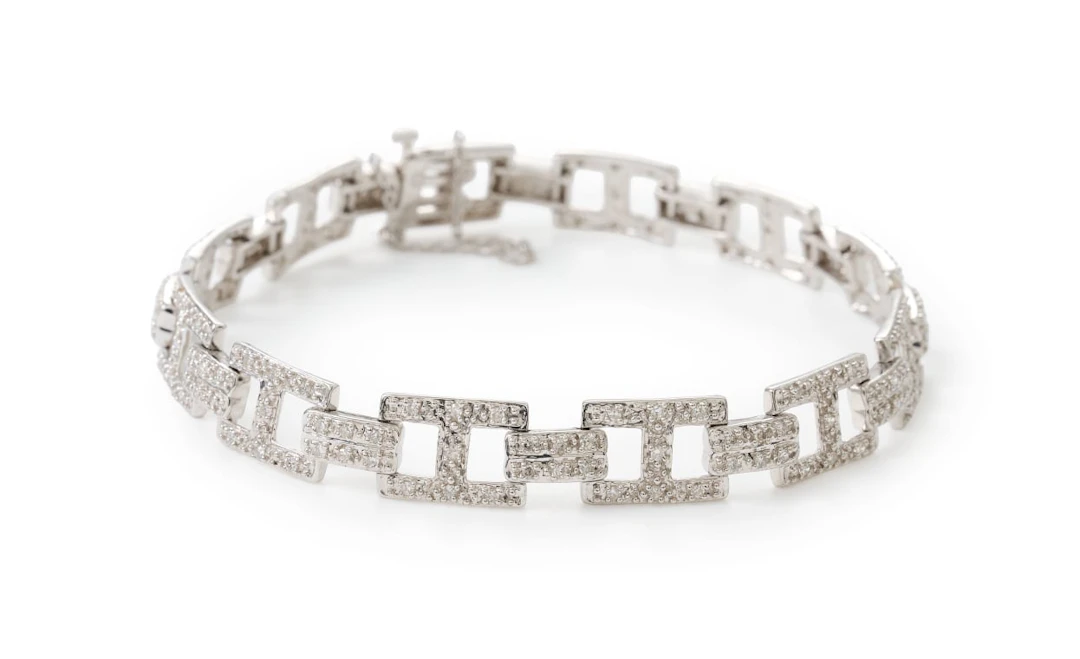 Diamond link bracelet