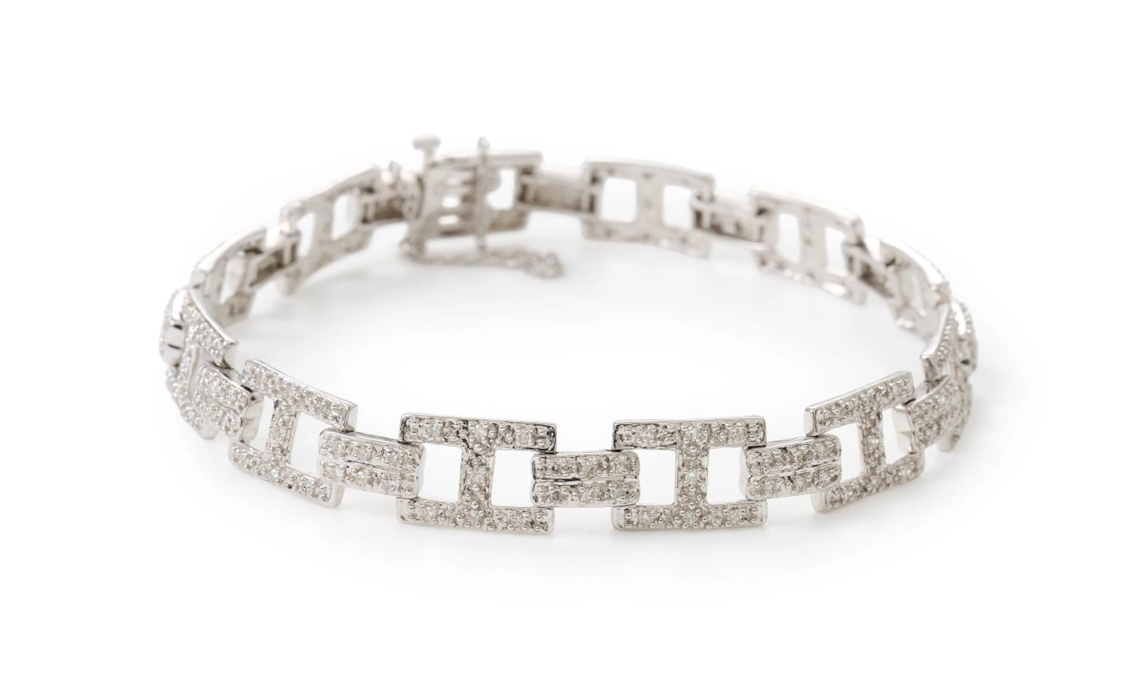 Diamond link bracelet