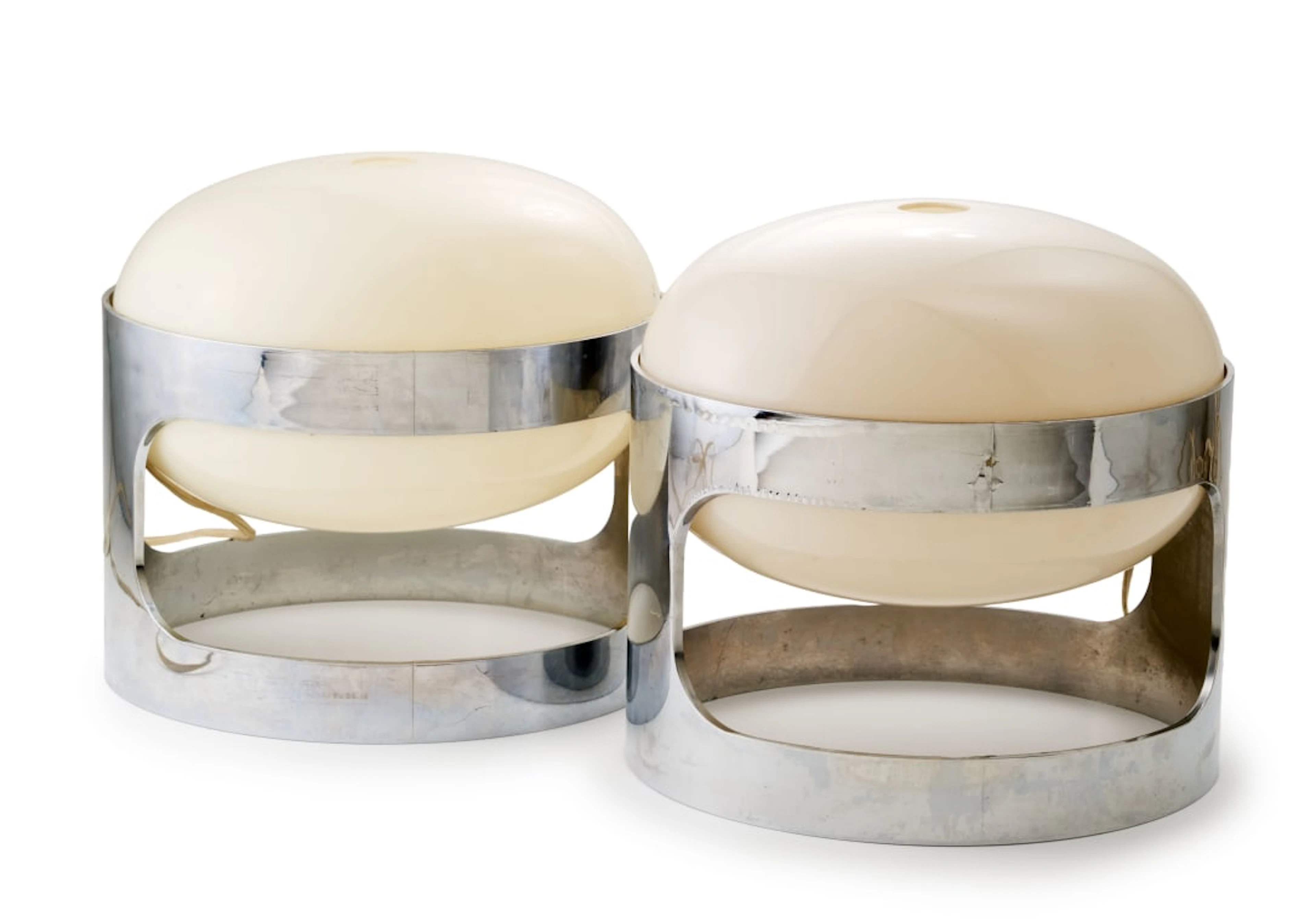Cesare 'Joe' Colombo; Pair of 'KD 27' chrome-finished ABS plastic