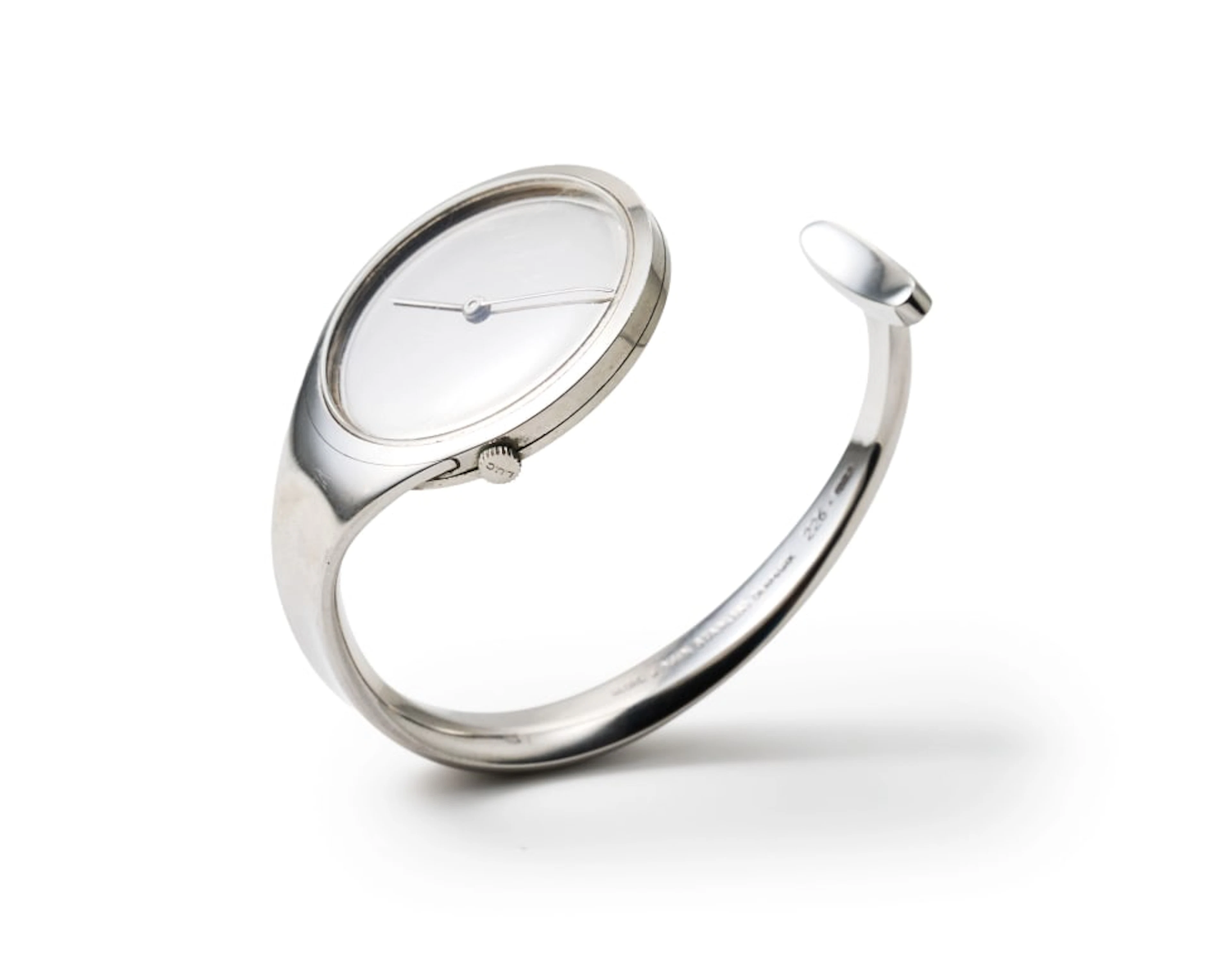 Georg Jensen Viviana Torun Open Bangle Watch, model 226, Denmark, c.1970s-1980s