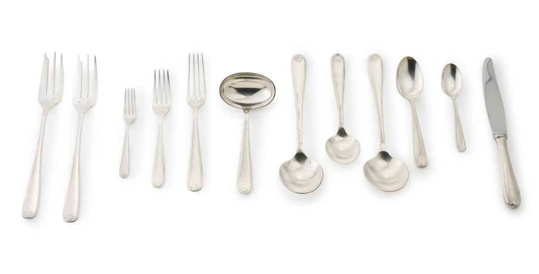 A part set of Christofle, Shell pattern silver-plated flatware, c.1935-1983