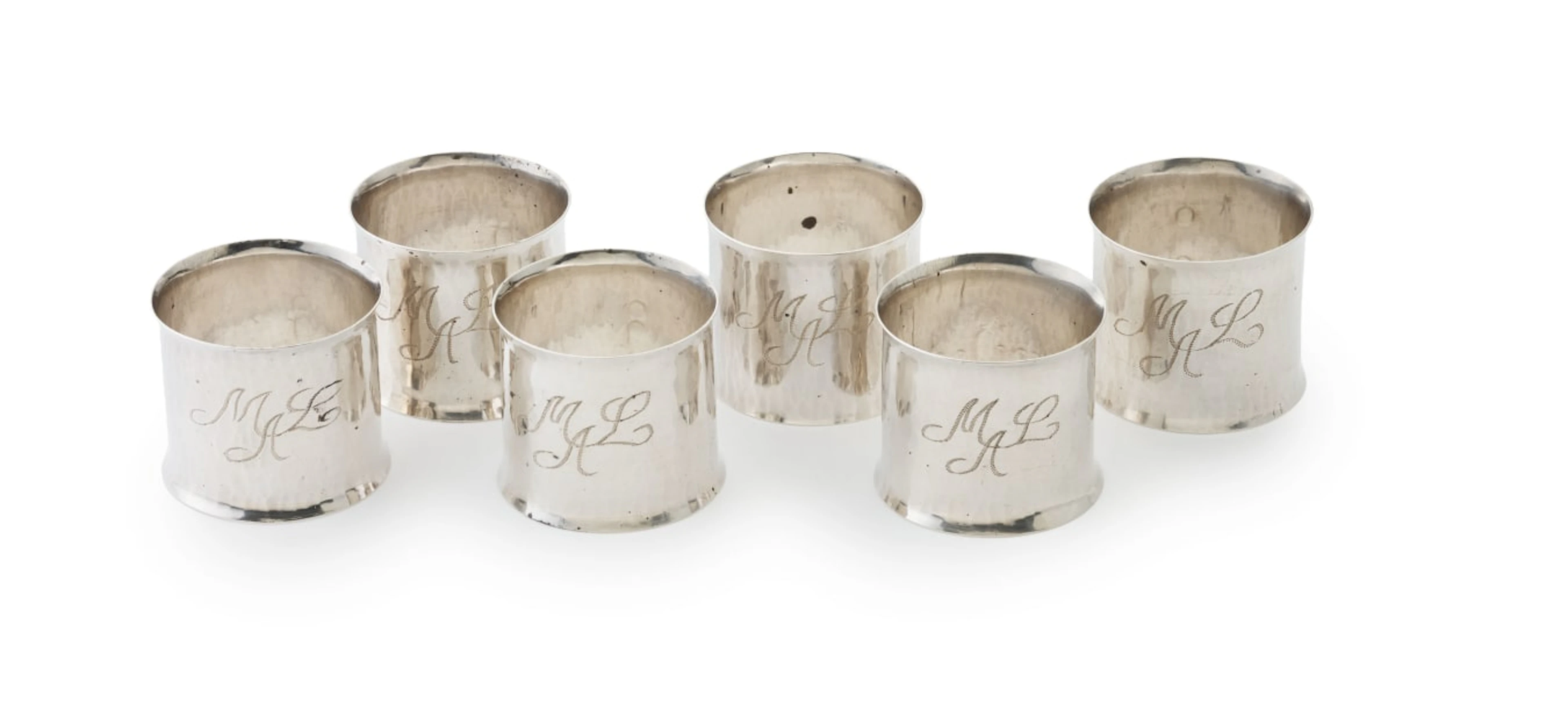 Six South African silver napkin rings, Radoslav Kirov, retailed for