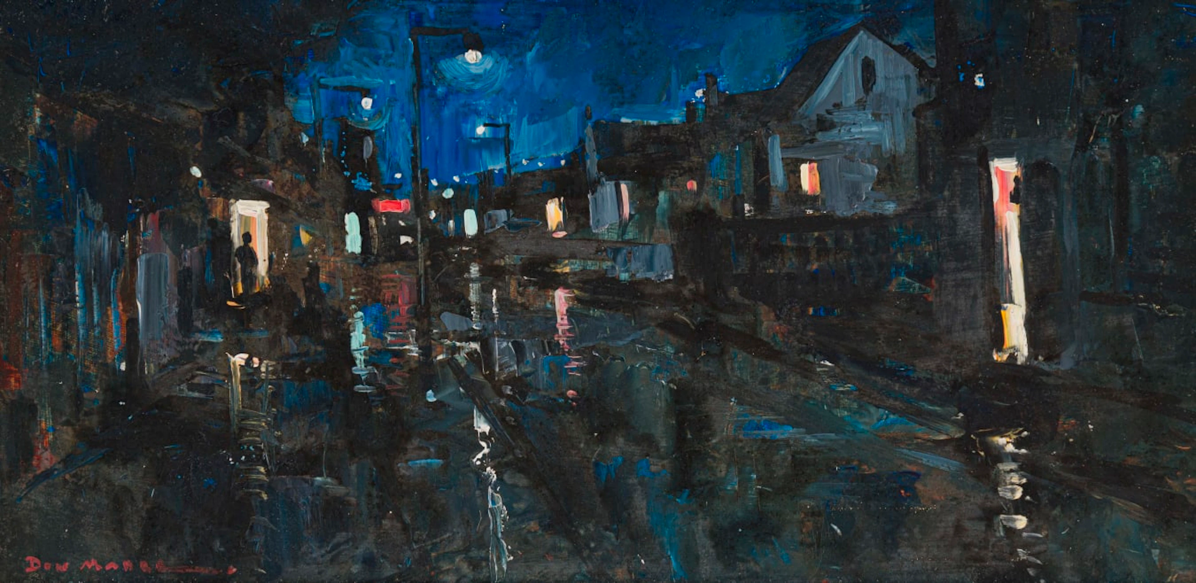 Don (Donald James) Madge; Nighttime Street Scene