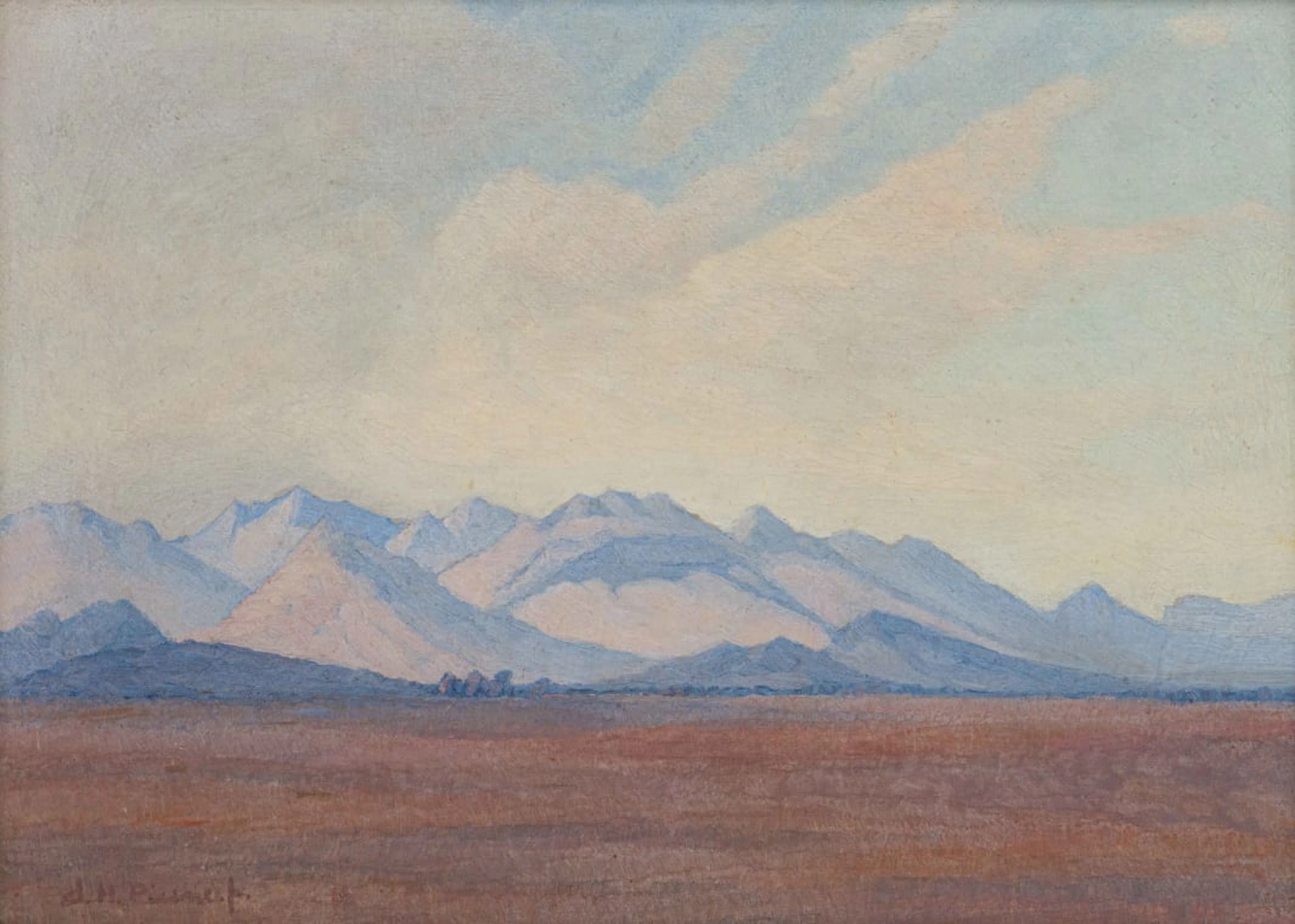 Jacob Hendrik Pierneef; A Mountainous Landscape