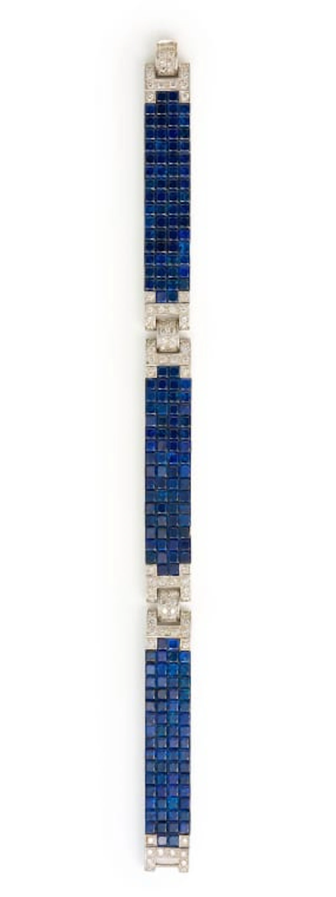 Sapphire mystery-set bracelet