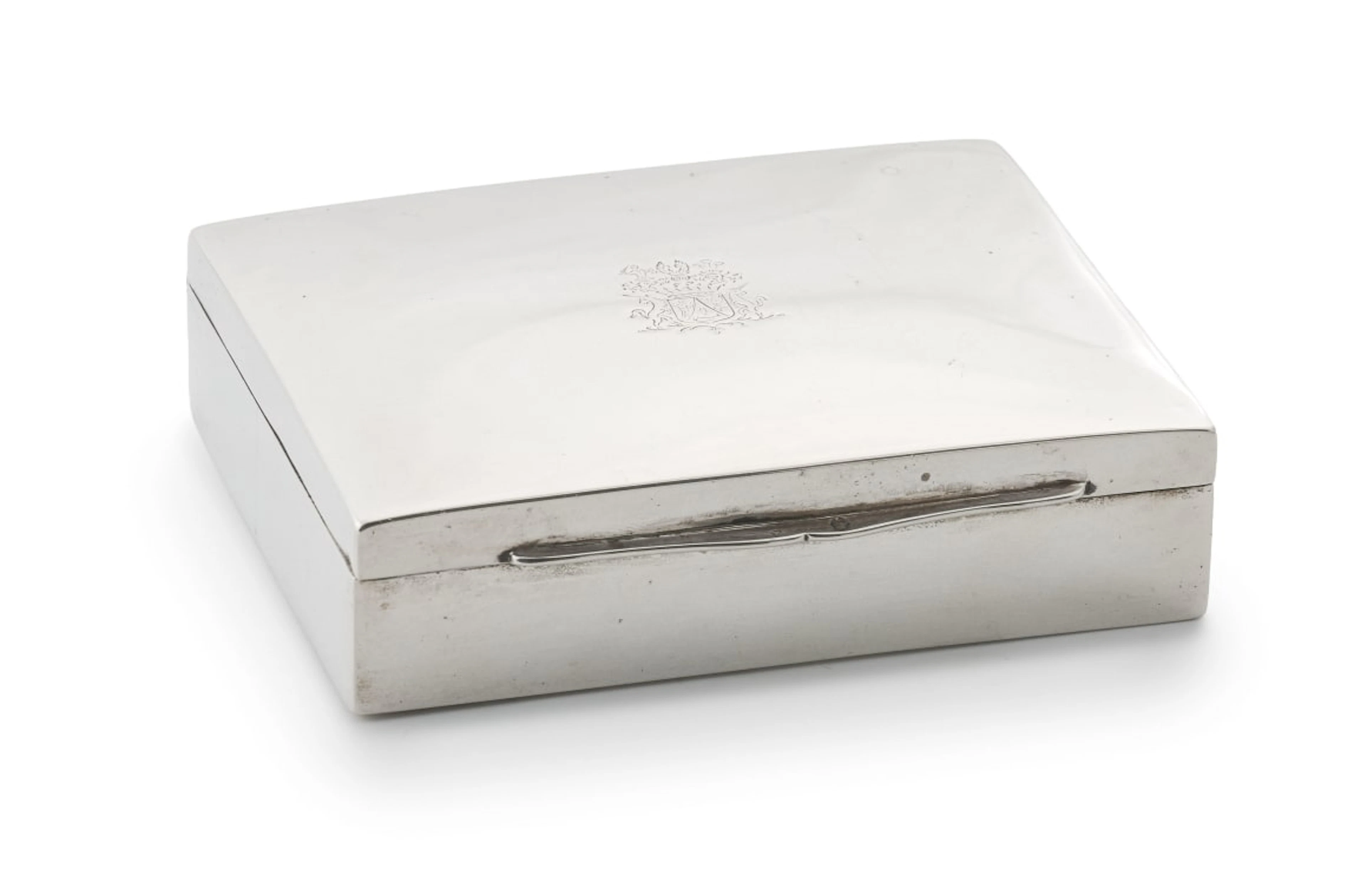 An Austro-Hungarian silver cigar box, maker's mark TJ, c.1872-1922
