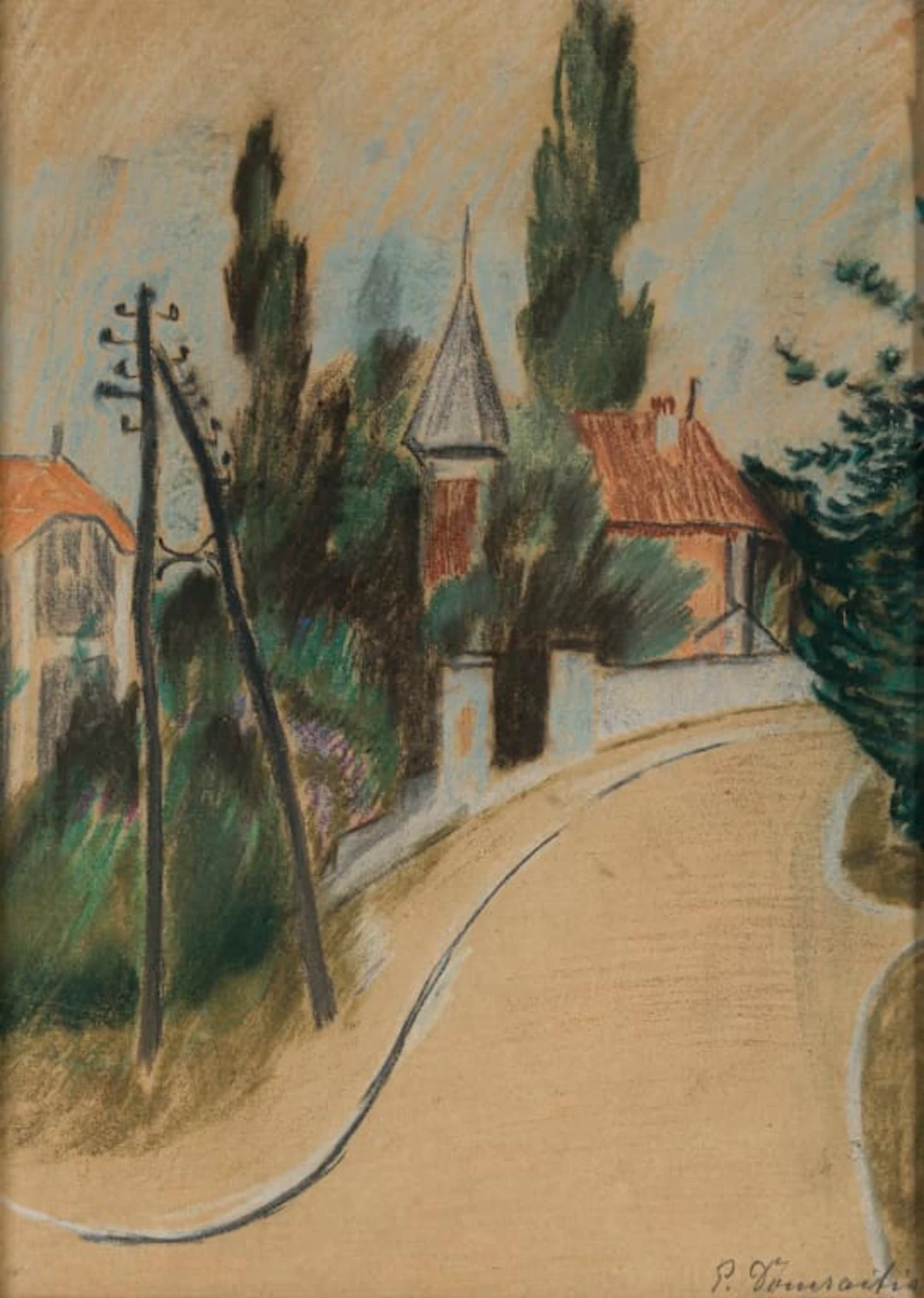 Pranas Domsaitis; Street Scene