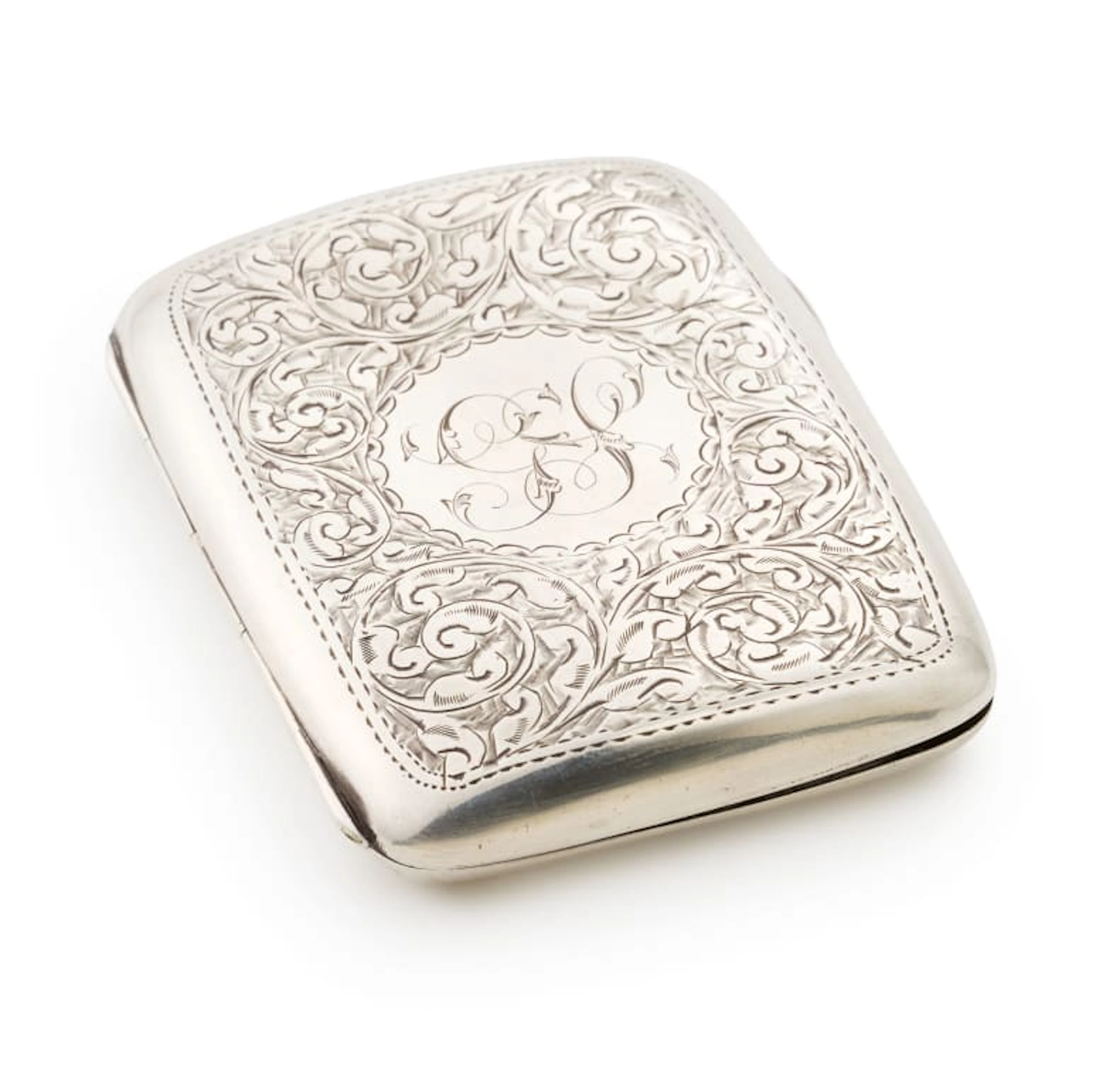 An Edward VII silver cigarette case, The Alexander Clark Manufacturing