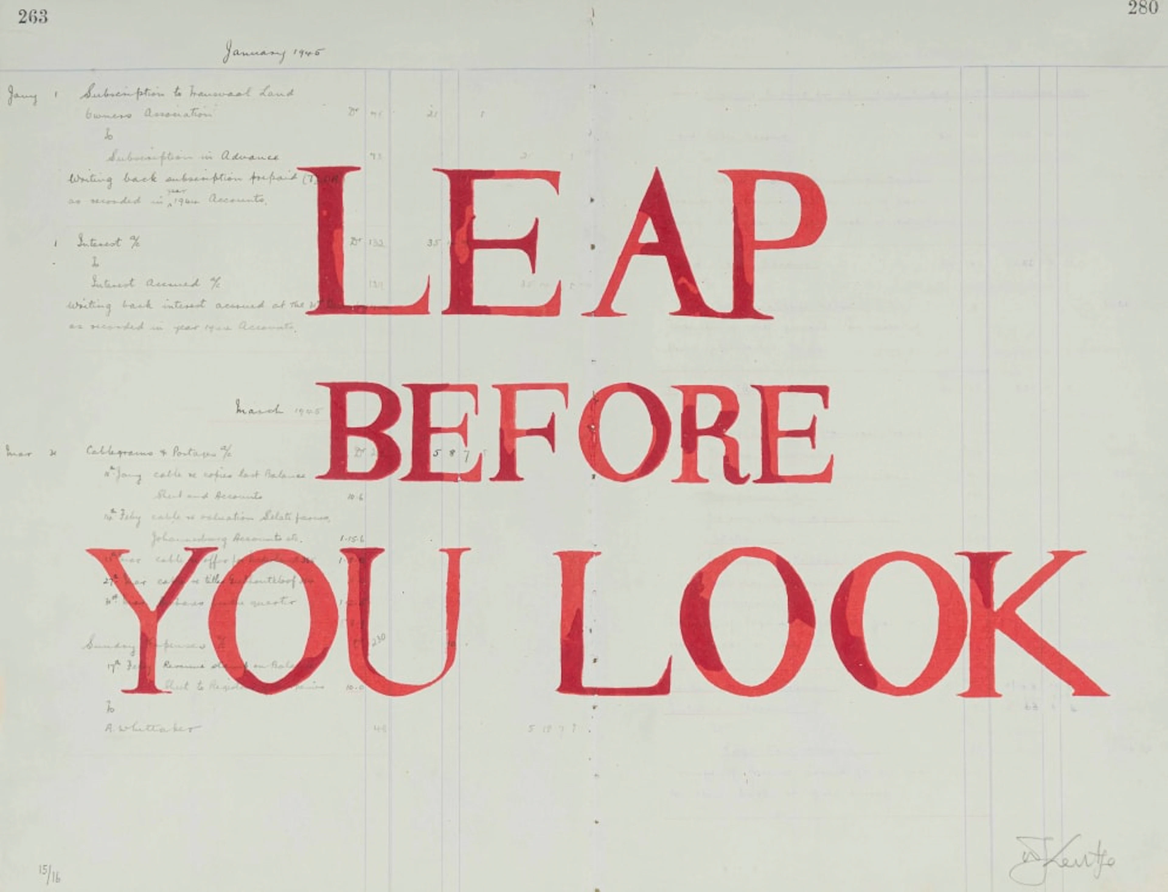 William Kentridge; Leap Before You Look