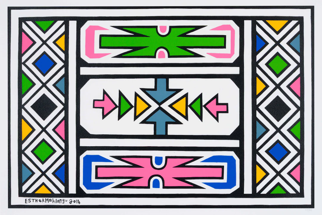 Esther Mahlangu; Untitled