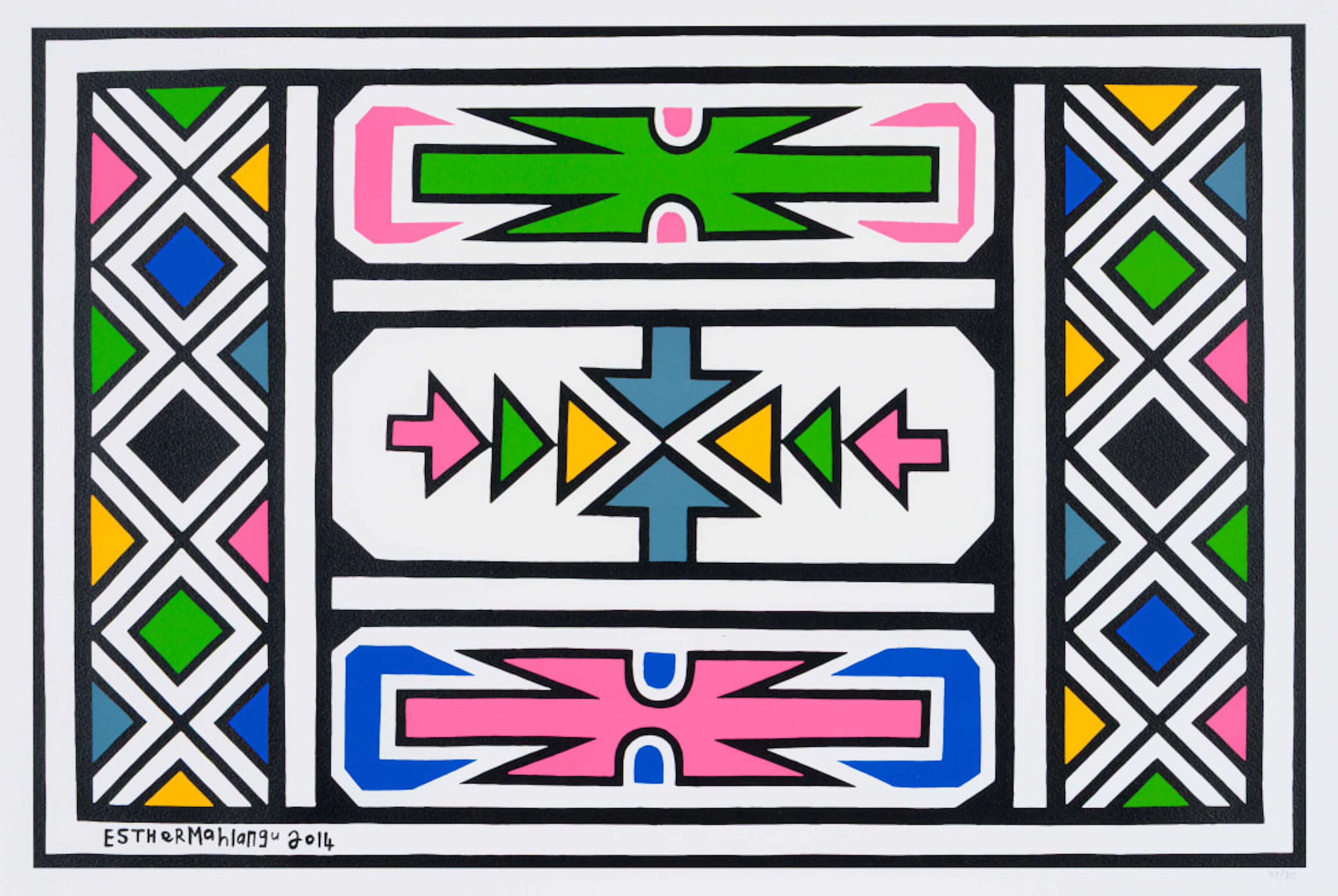 Esther Mahlangu; Untitled