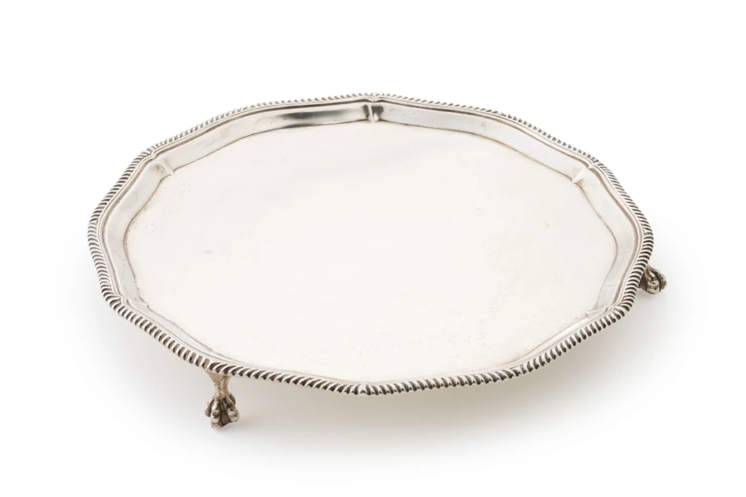 A George VI silver salver, Roberts & Belk Ltd, 1945
