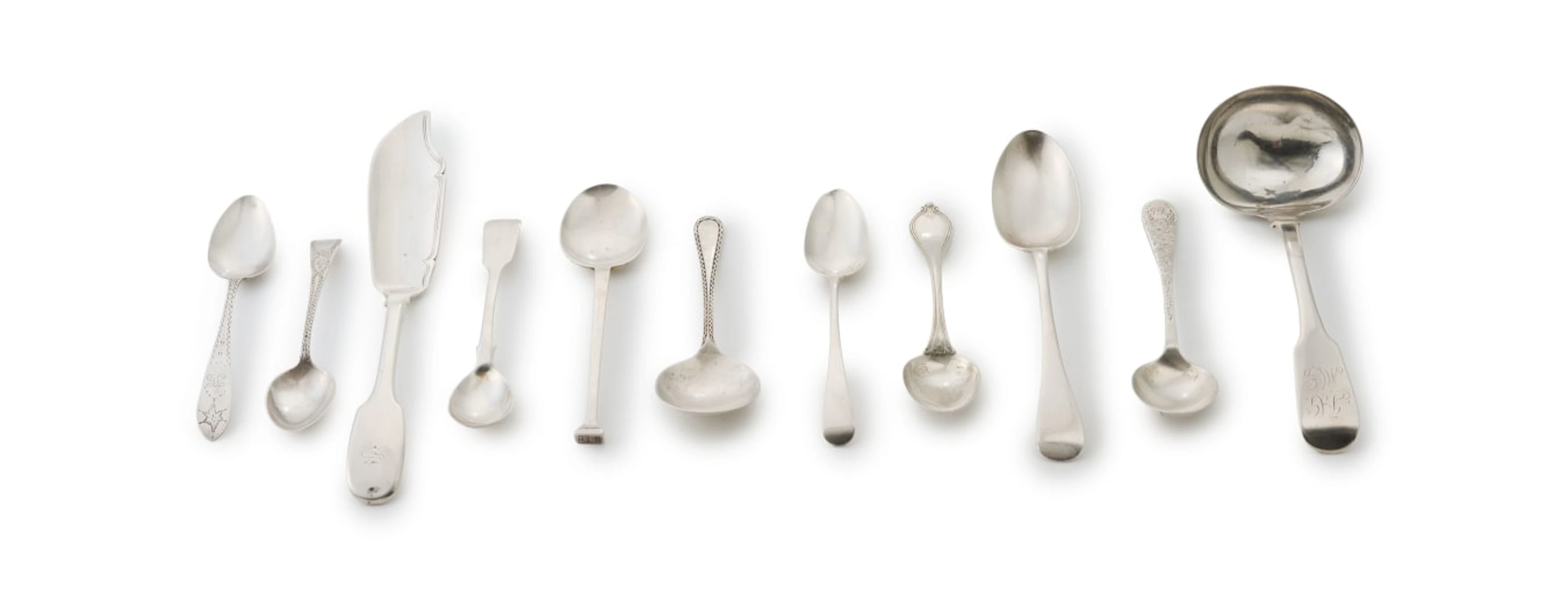 A George III silver Fiddle pattern sauce ladle, George Day, London, 1814