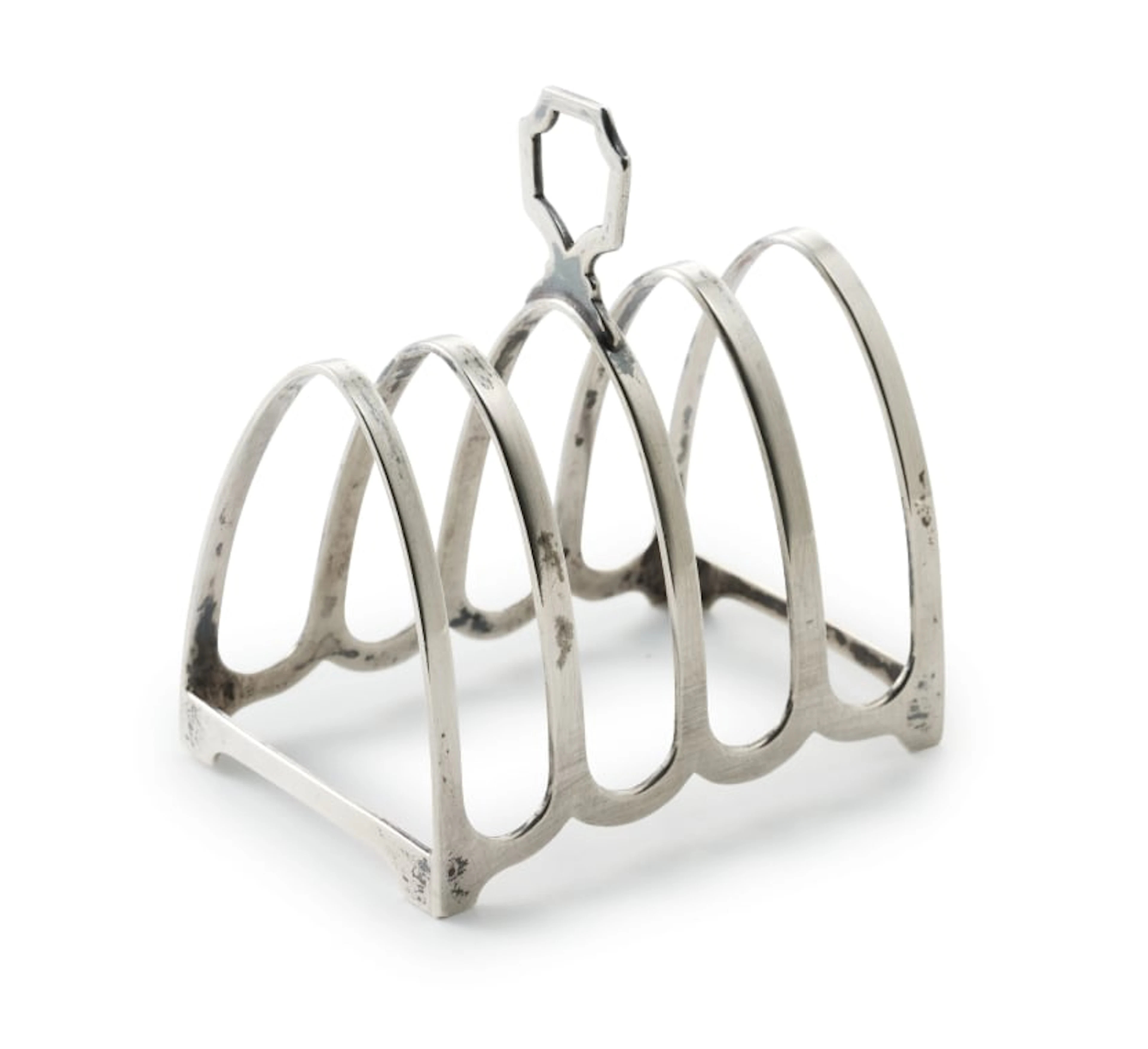 An Elizabeth II silver toast rack, Mappin and Webb, Birmingham, 1964