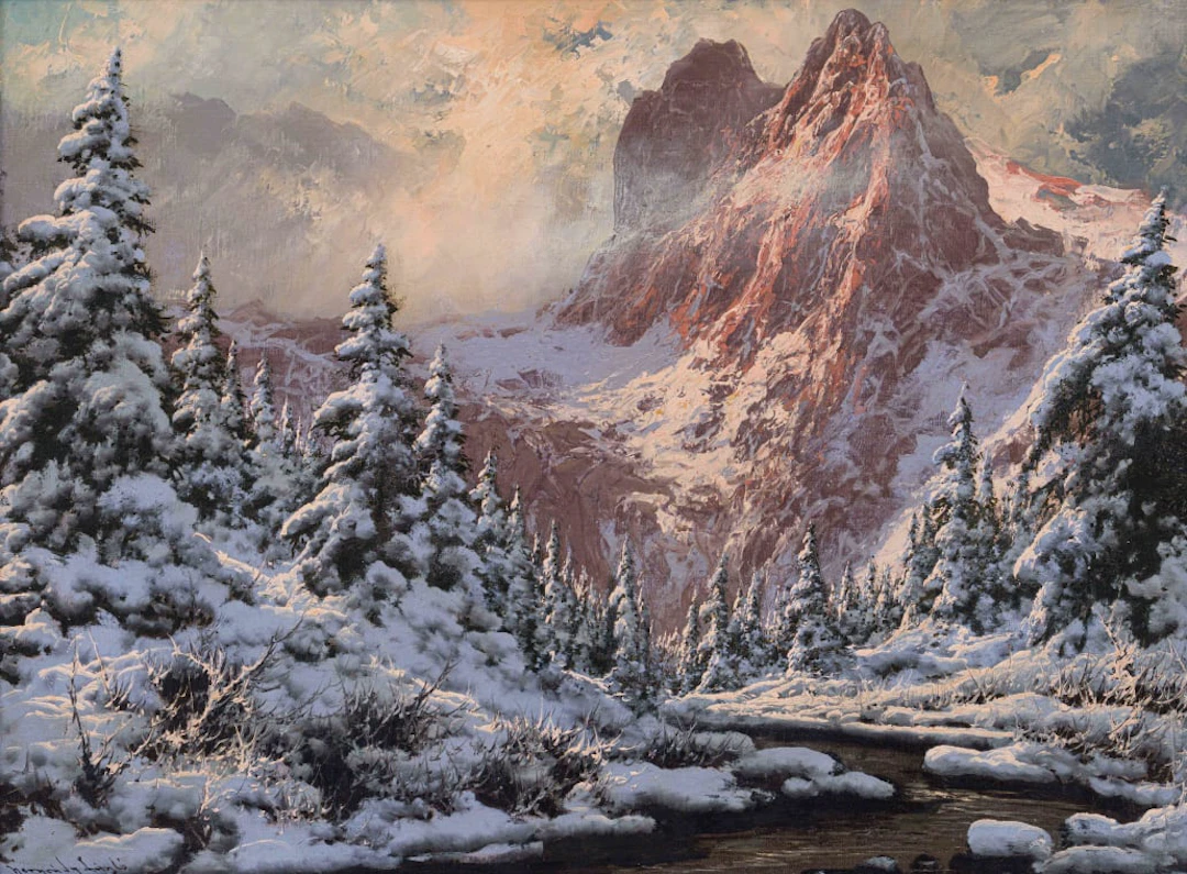 László Neogrády; Winter Mountain Landscape