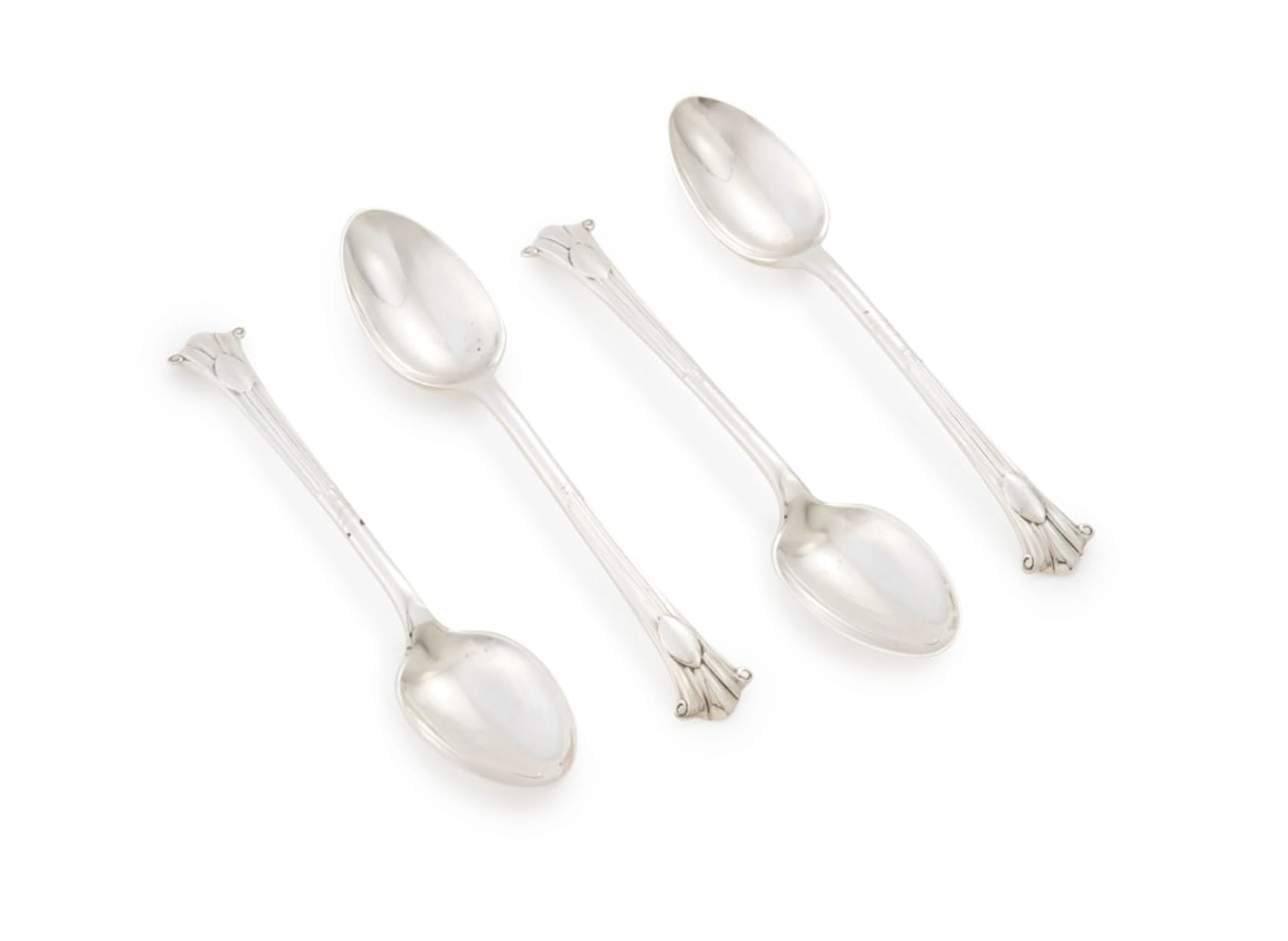 Four George V silver teaspoons, Mappin & Webb Ltd, Sheffield, 1925