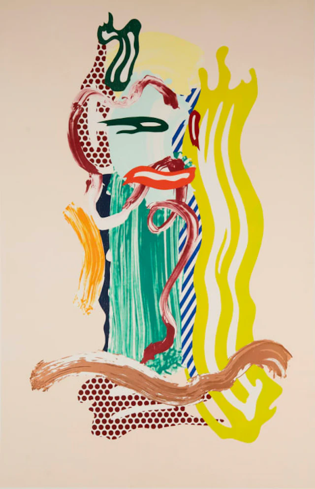 Roy Lichtenstein; Portrait, from the Brushstroke Figures series (Corlett