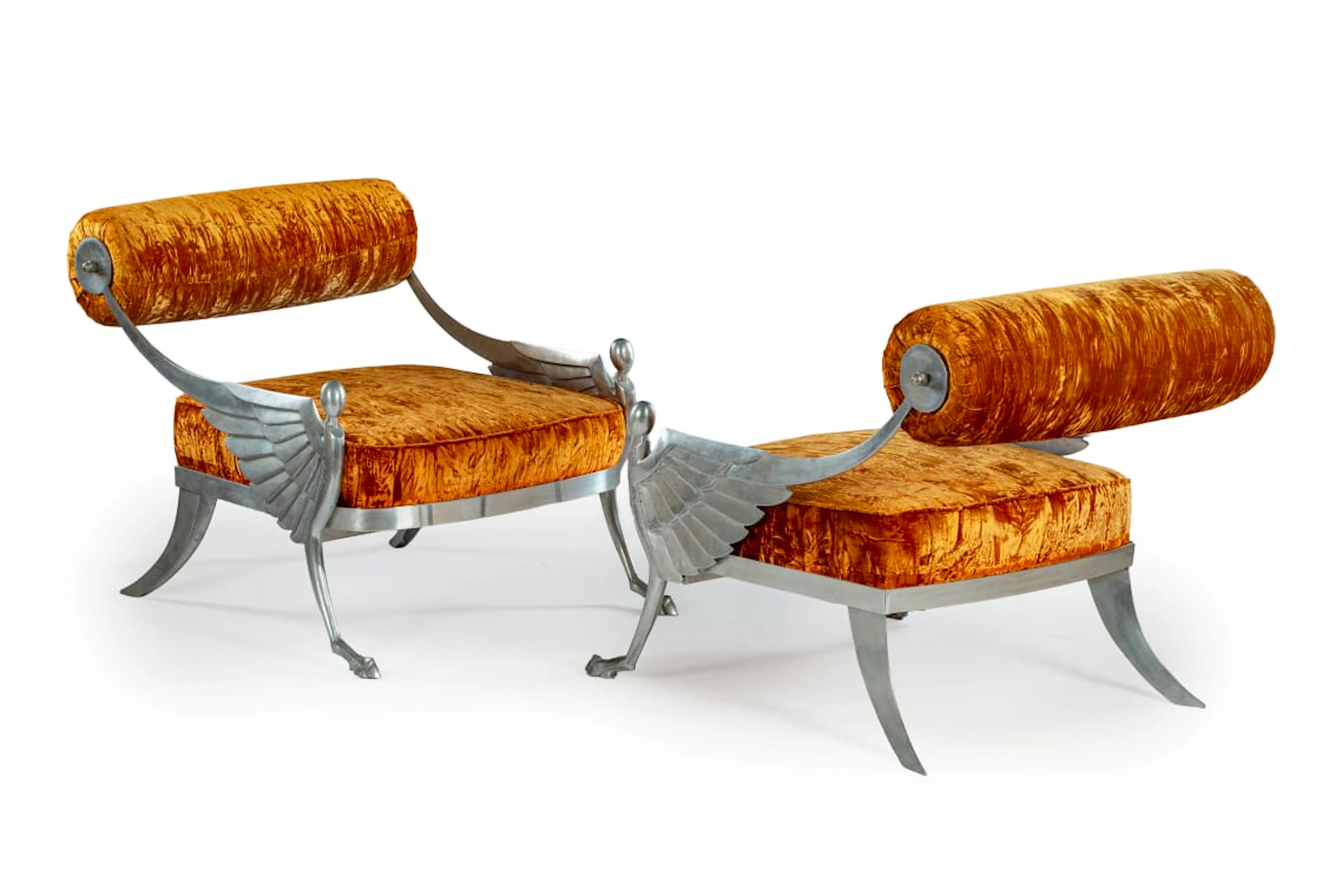 Mark Brazier-Jones; Pair of aluminium 'Son of Atlantis' armchairs