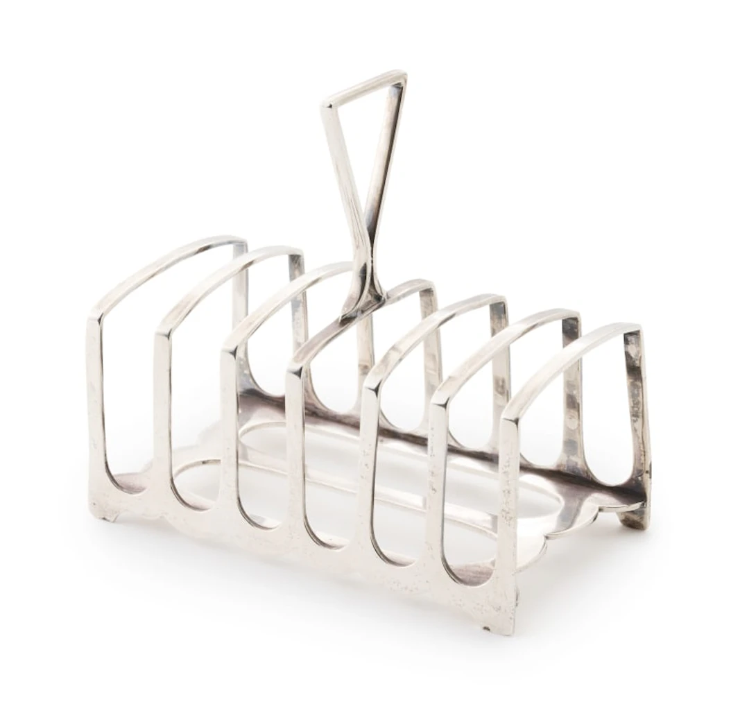 An Edward VII silver toast rack, James Dixon & Sons Ltd, 1903