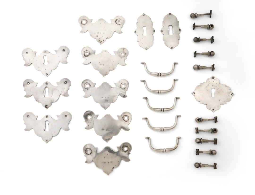 Eleven Cape silver fittings, Johannes Casparus Lotter, c.1811-1823