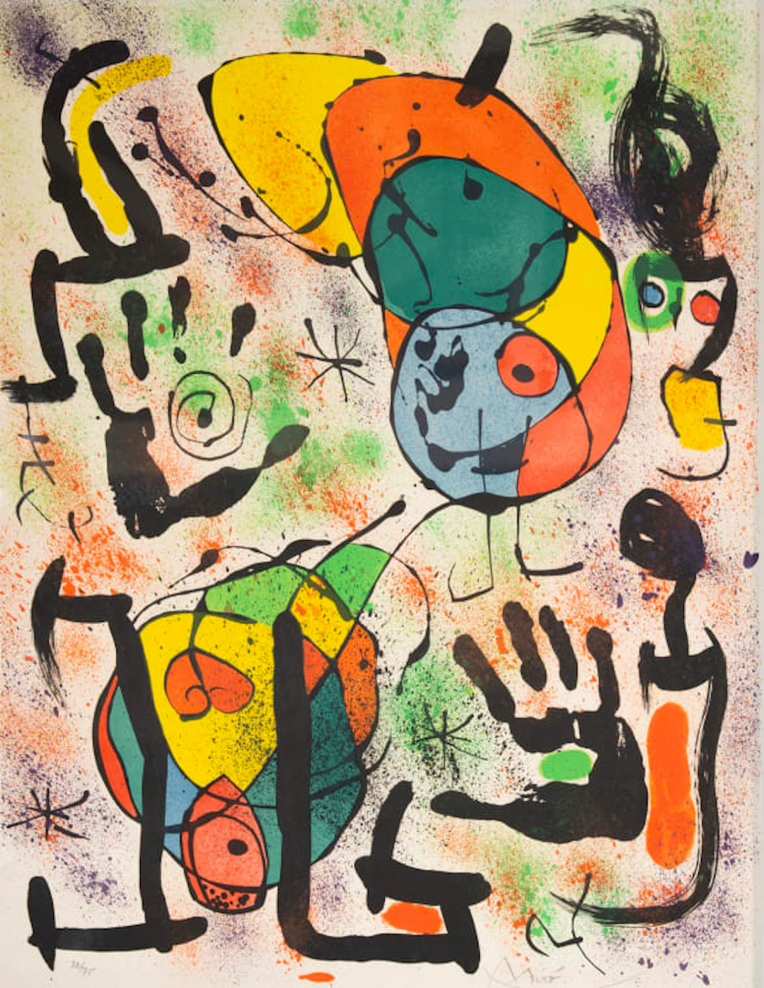 Joan Miró; Les Voyants (The Seers), Plate 6 (Mourlot 666)