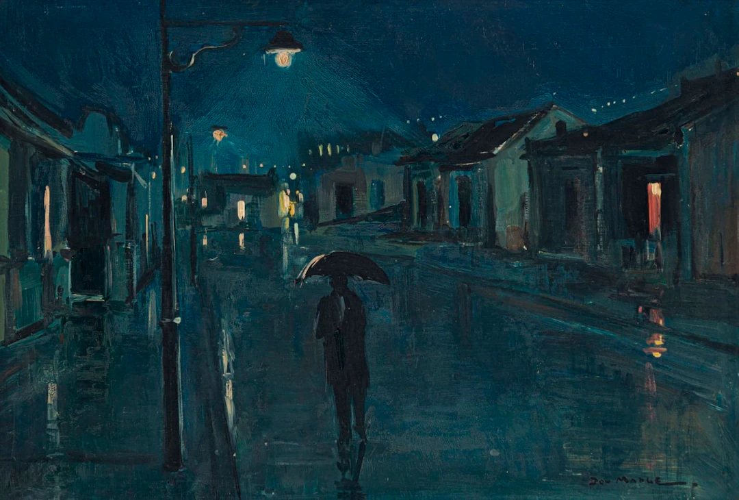 Don (Donald James) Madge; Nighttime Street Scene
