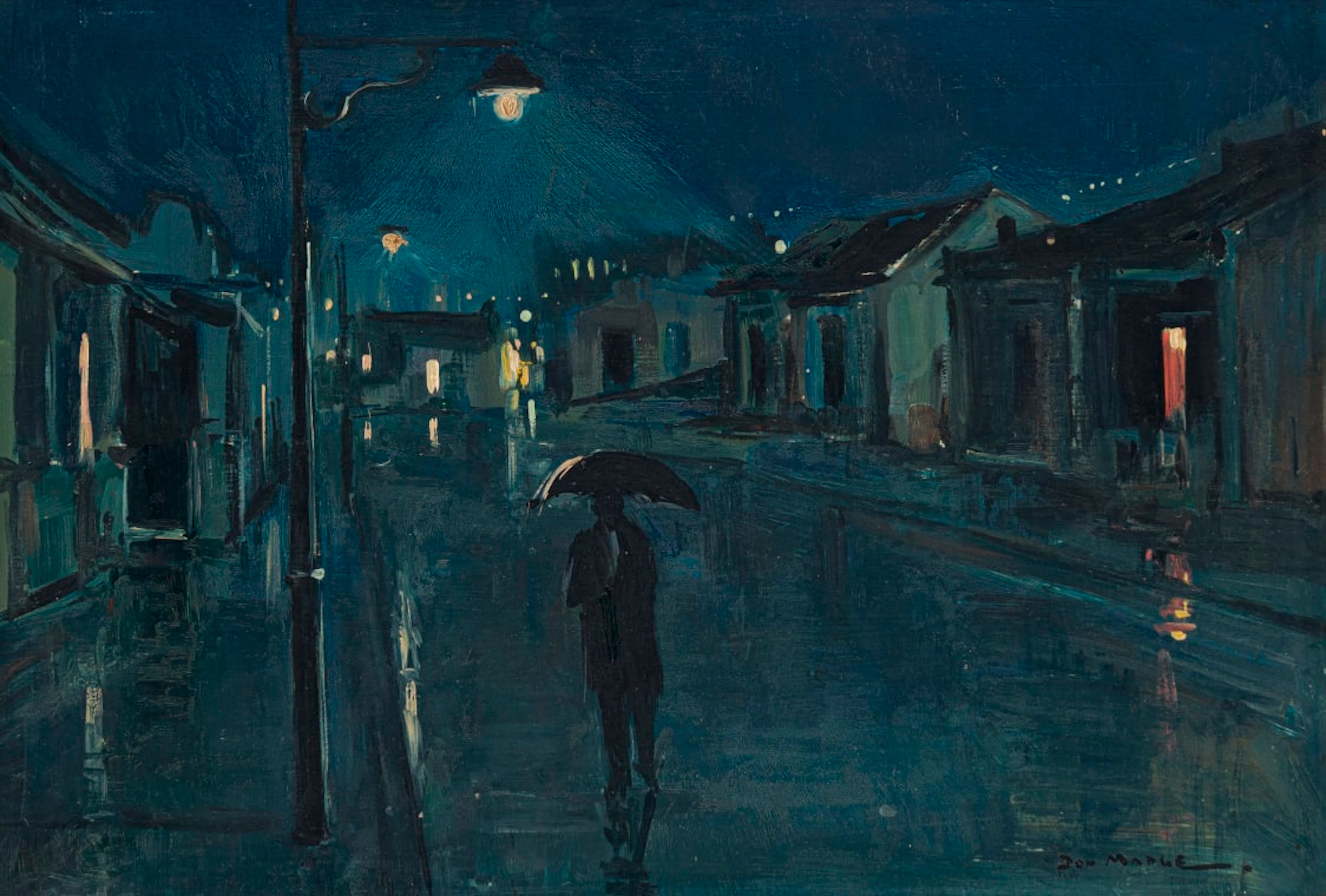 Don (Donald James) Madge; Nighttime Street Scene
