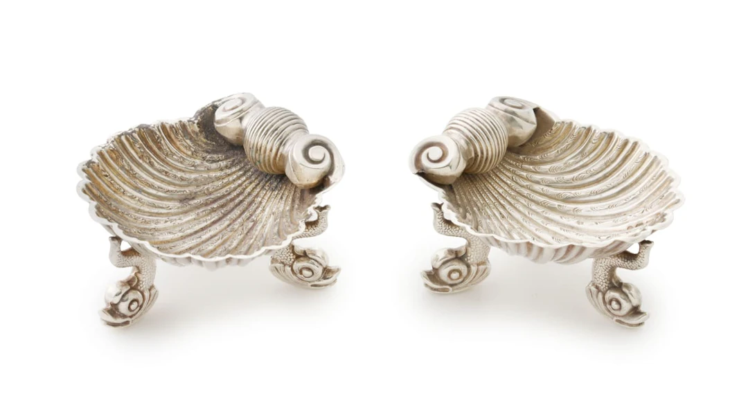 A pair of Victorian silver salts, Henry Hyde Aston, Birmingham, 1862