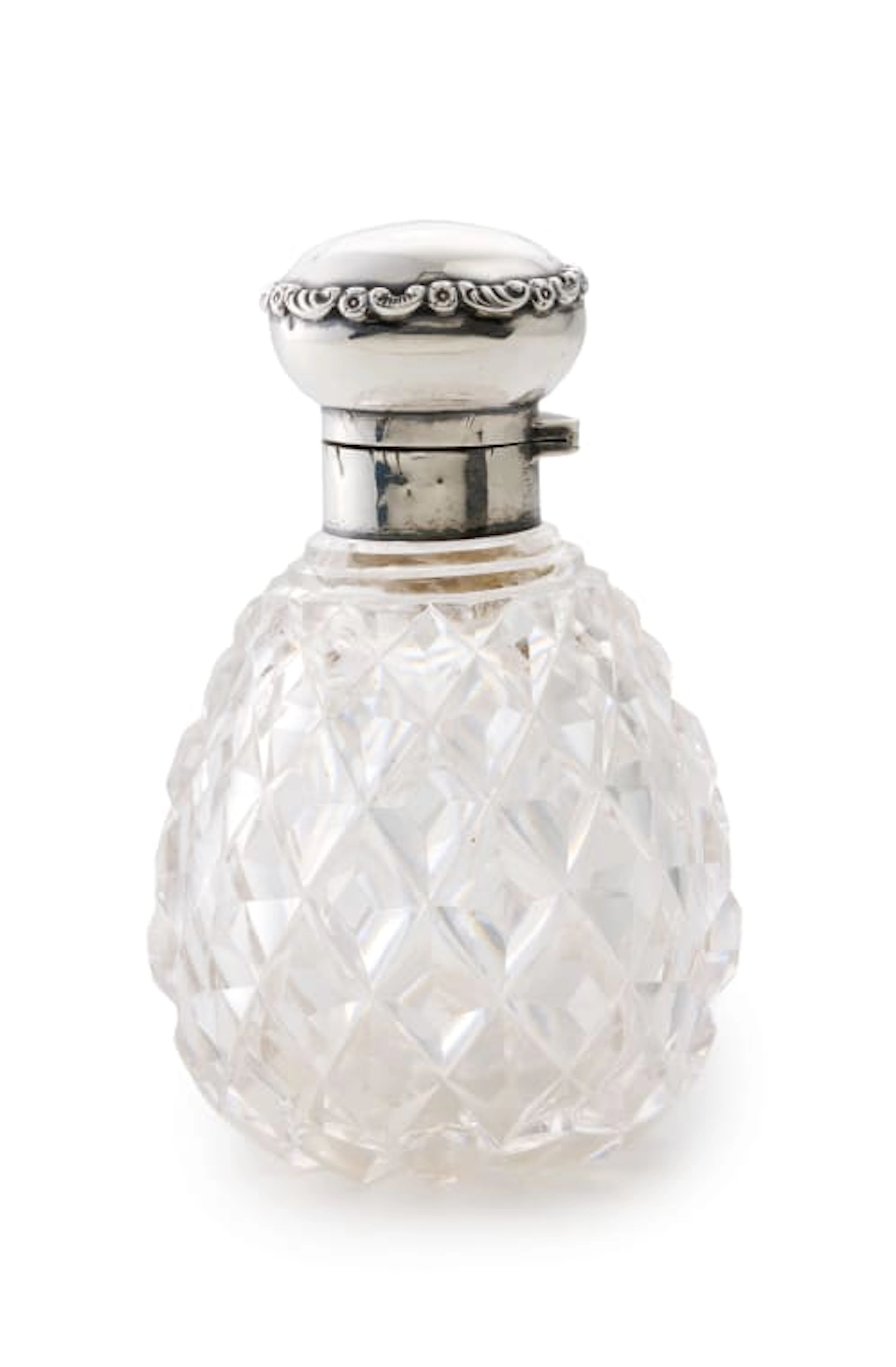 An Edward VII silver mounted cut-glass dressing jar, Mappin & Webb