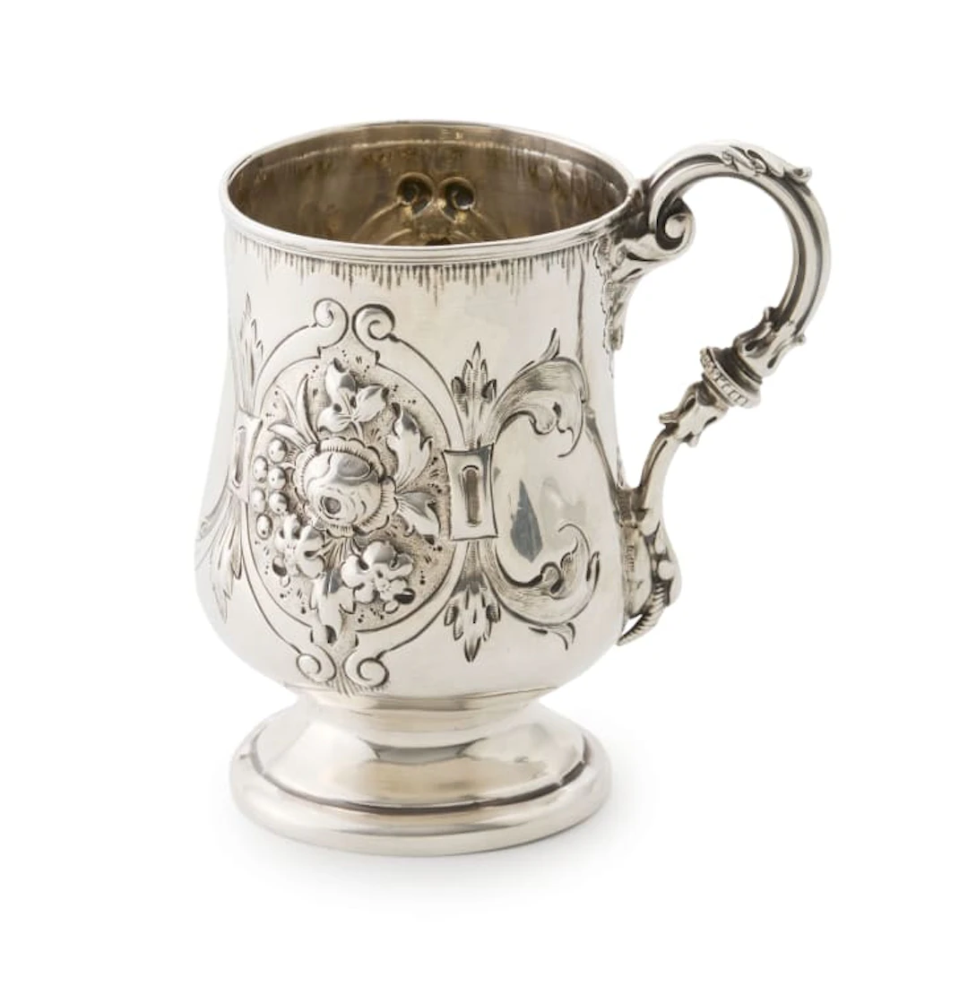 A Victorian silver mug, Atkin Brothers, 1856