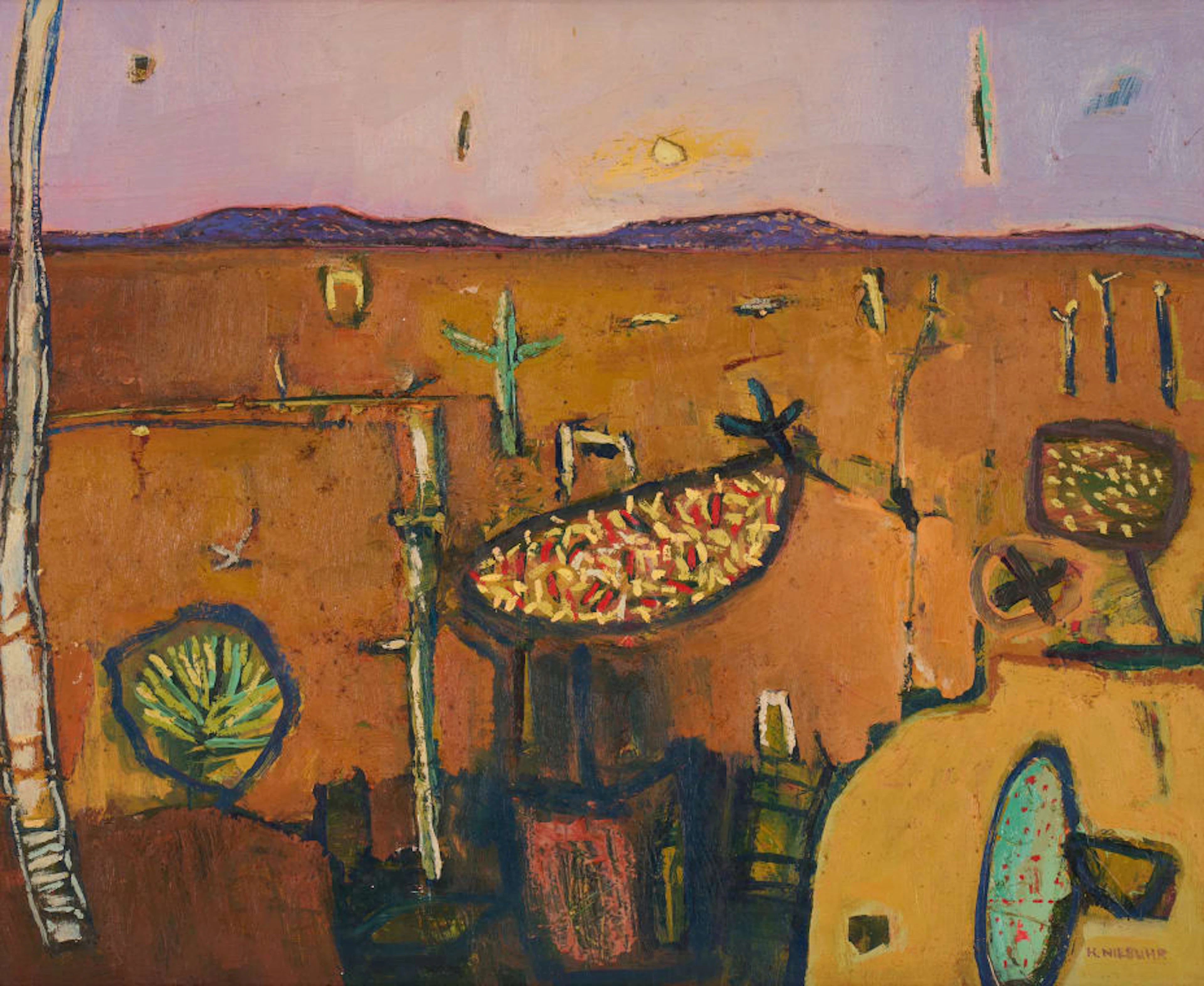 Hermann Niebuhr; Abstract Landscape with Trees