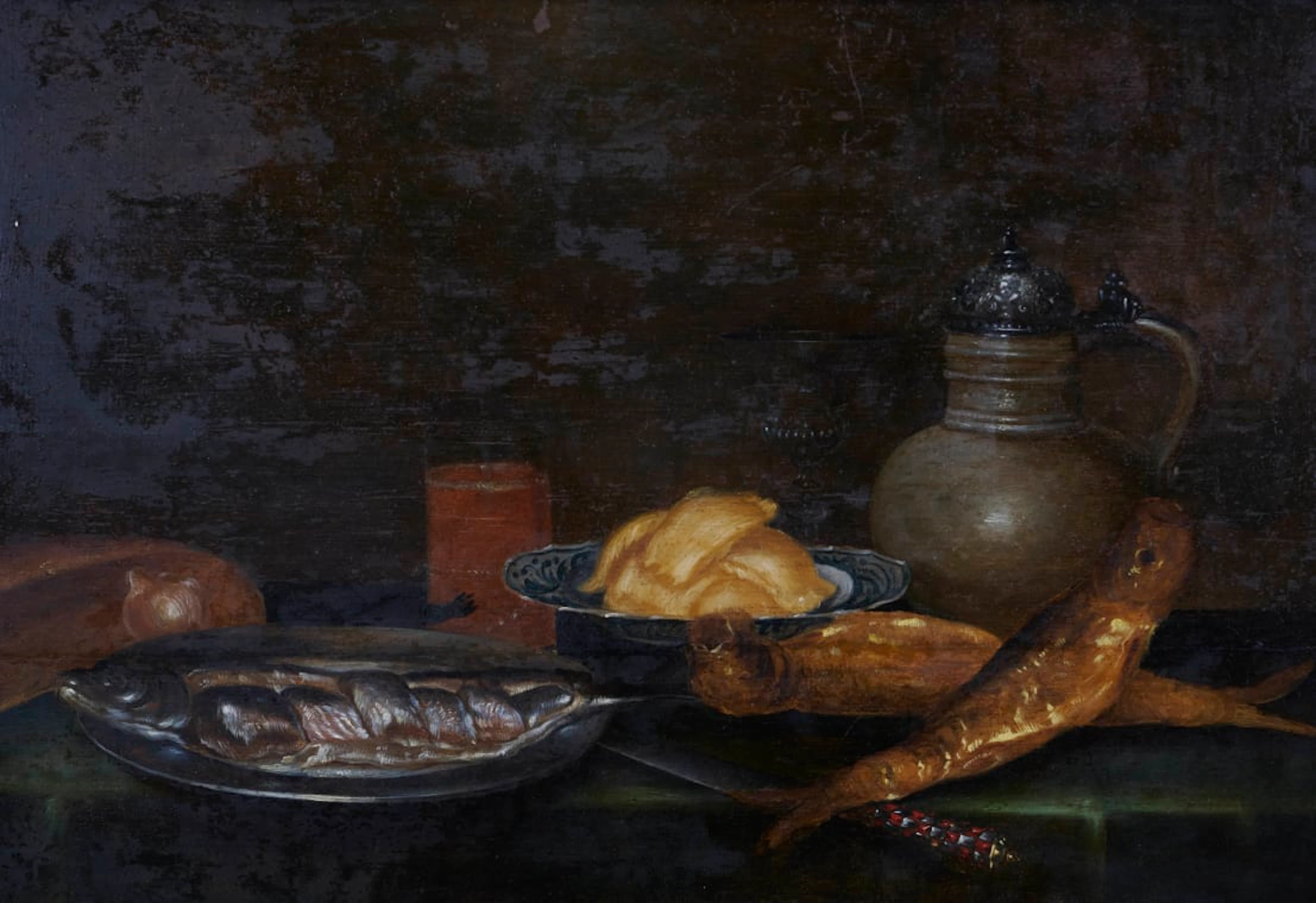 Attributed to Jacob van Es; Still Life with Fish and Jug