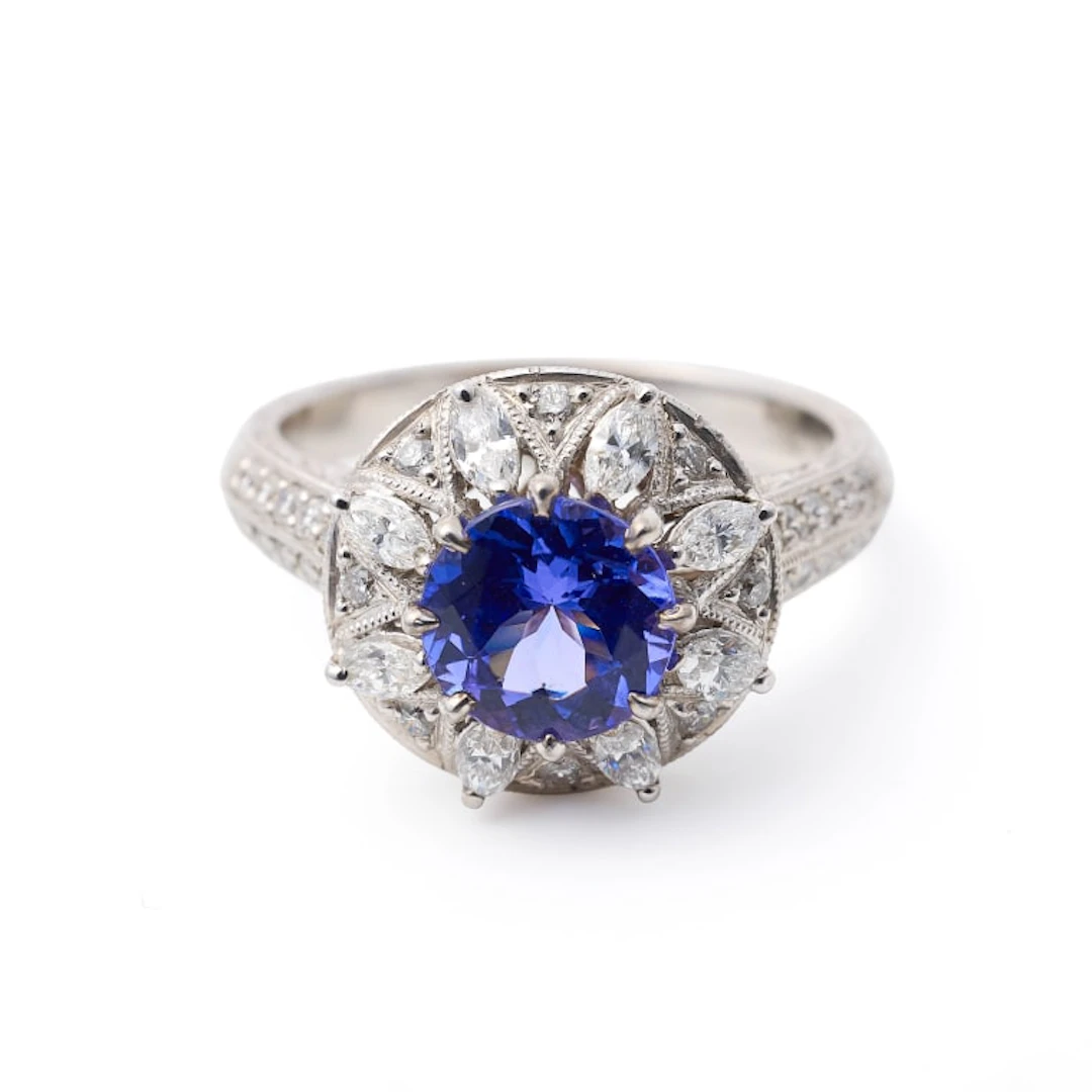 Tanzanite and diamond ring