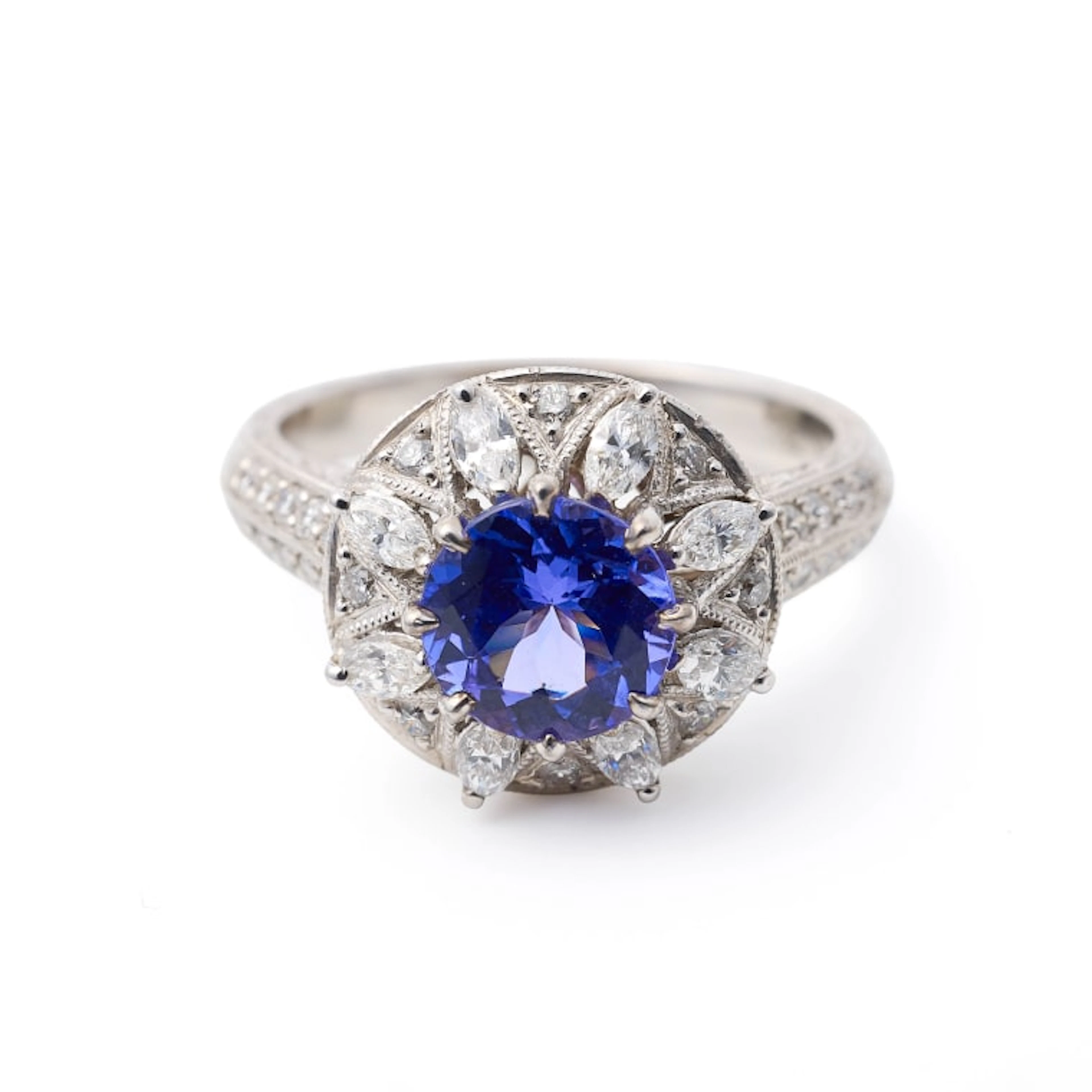 Tanzanite and diamond ring