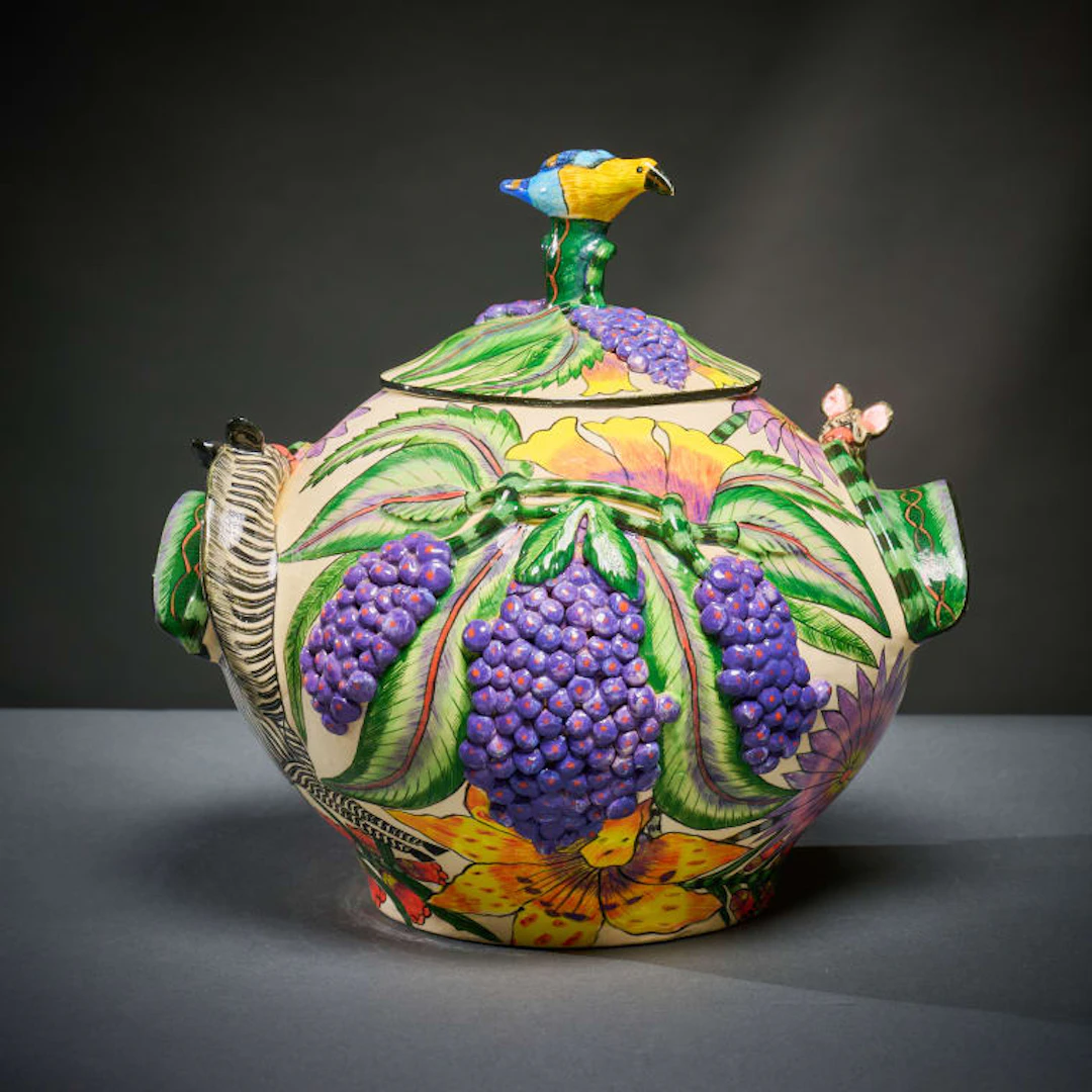 Ardmore Ceramic Studio; Bird and grape tureen