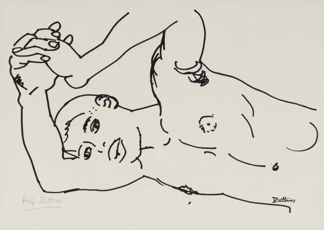 Walter Battiss; Male Nude (Torso)