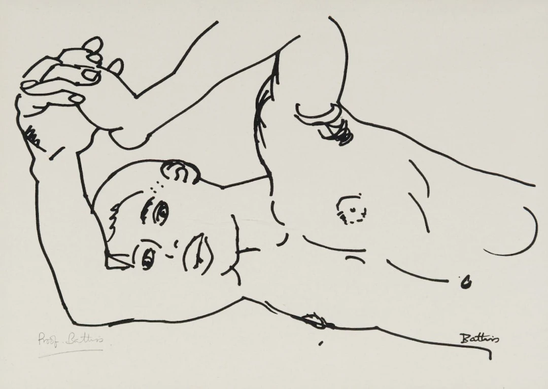 Walter Battiss; Male Nude (Torso)