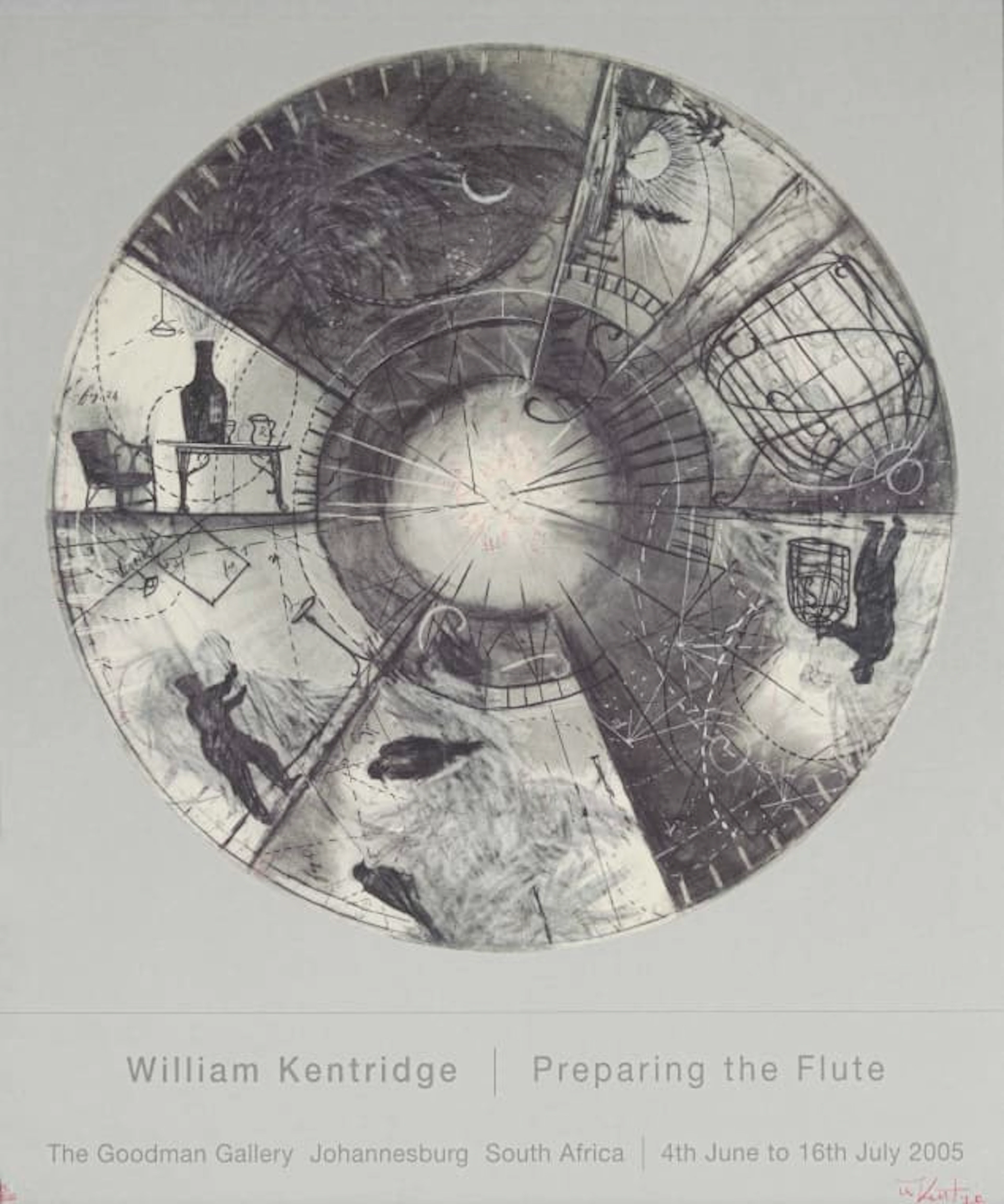 William Kentridge; Preparing the Flute, poster
