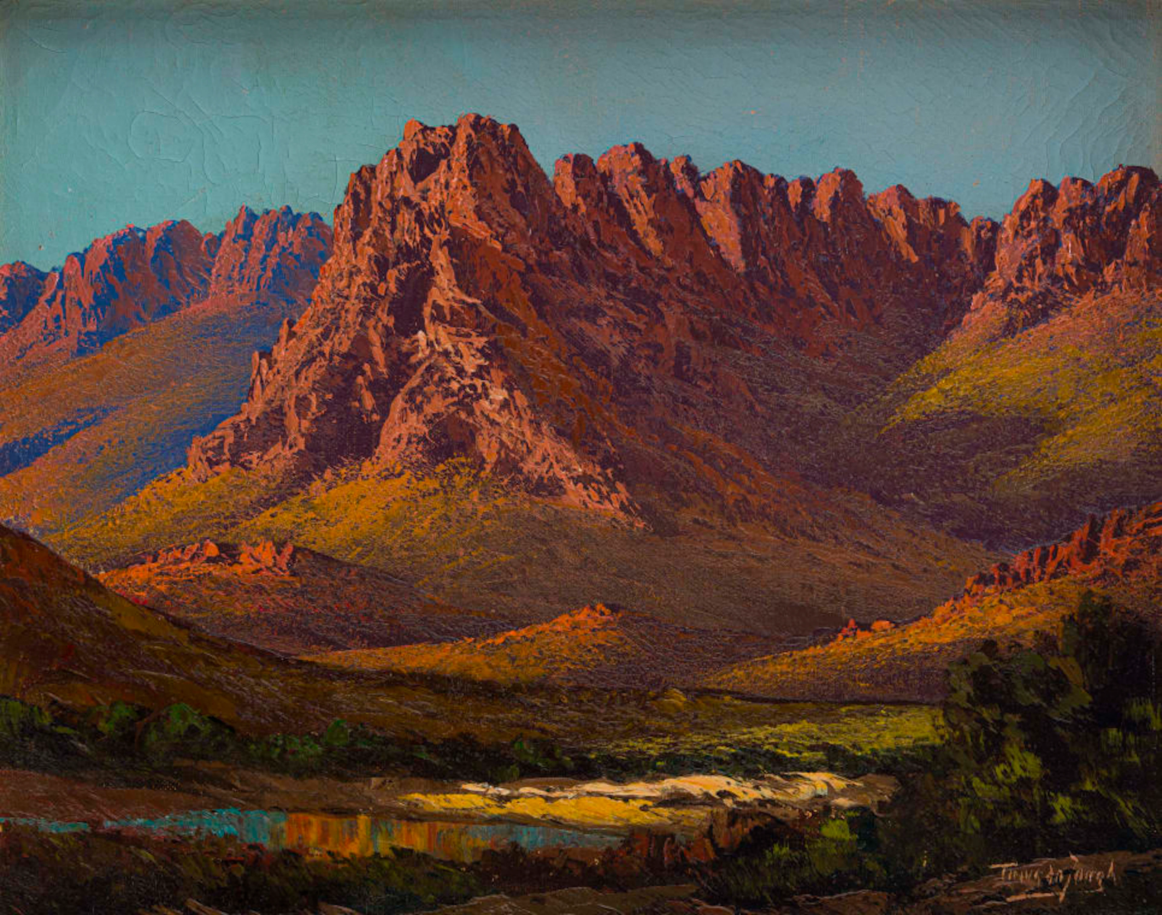 Tinus de Jongh; Mountain Landscape