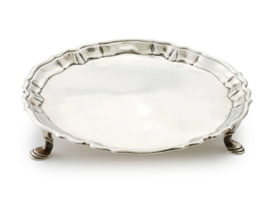 A George II silver salver, Dennis Wilks, London, 1741