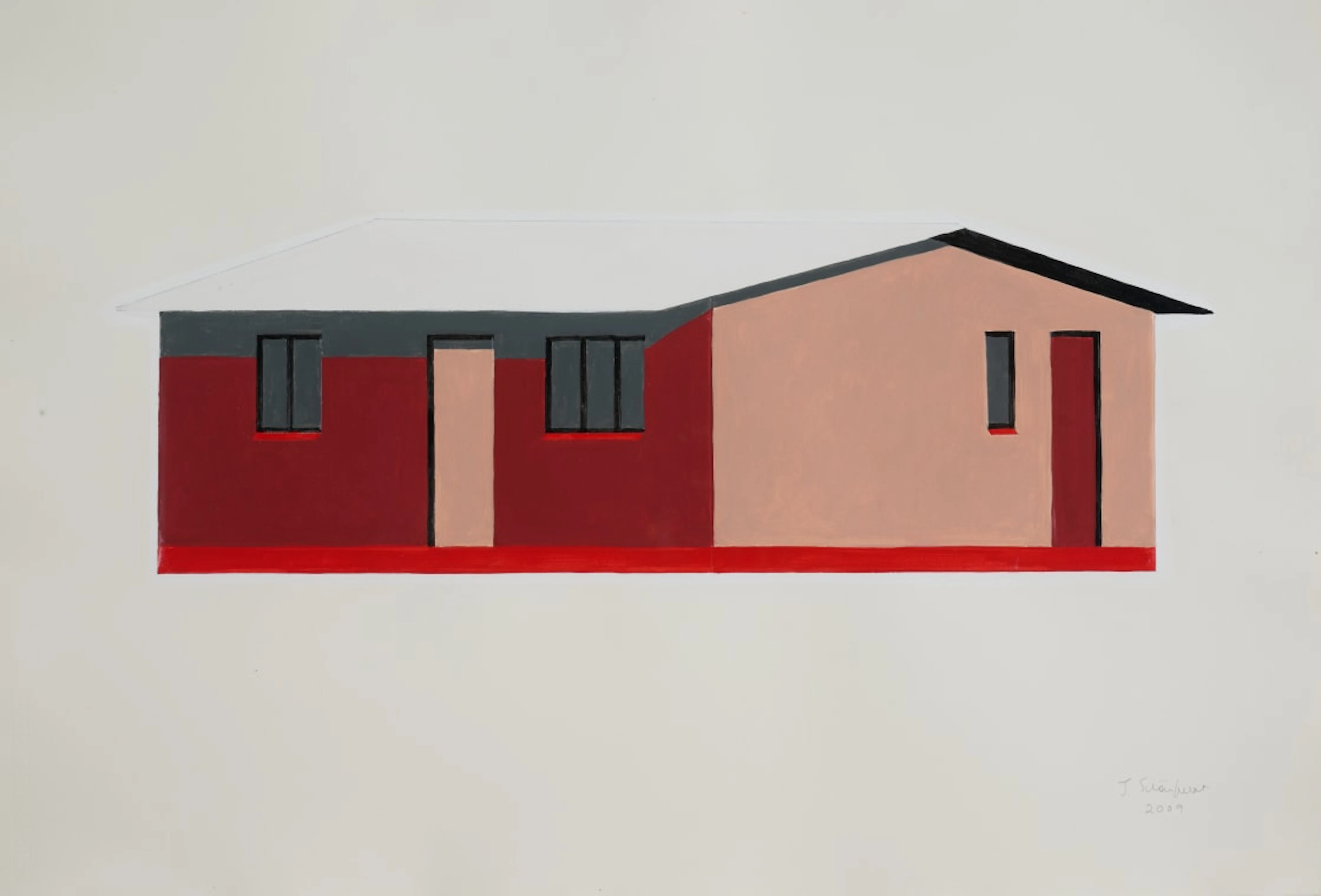 Joachim Schönfeldt; House in Red and Brown, from The Model Men series
